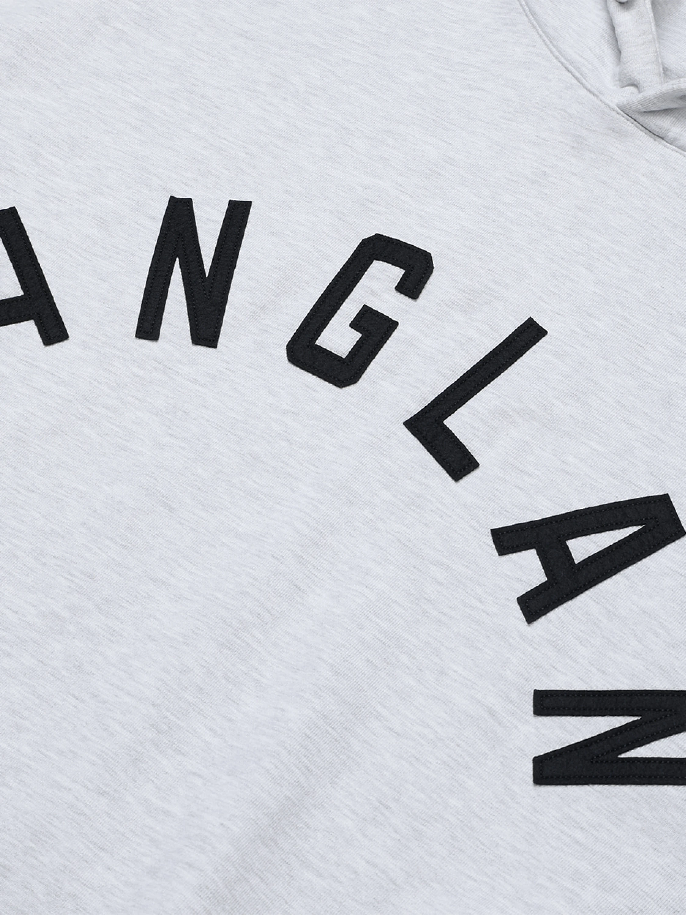Худи ANGLAN Applique Heavy Sweat Hoodie White Melange