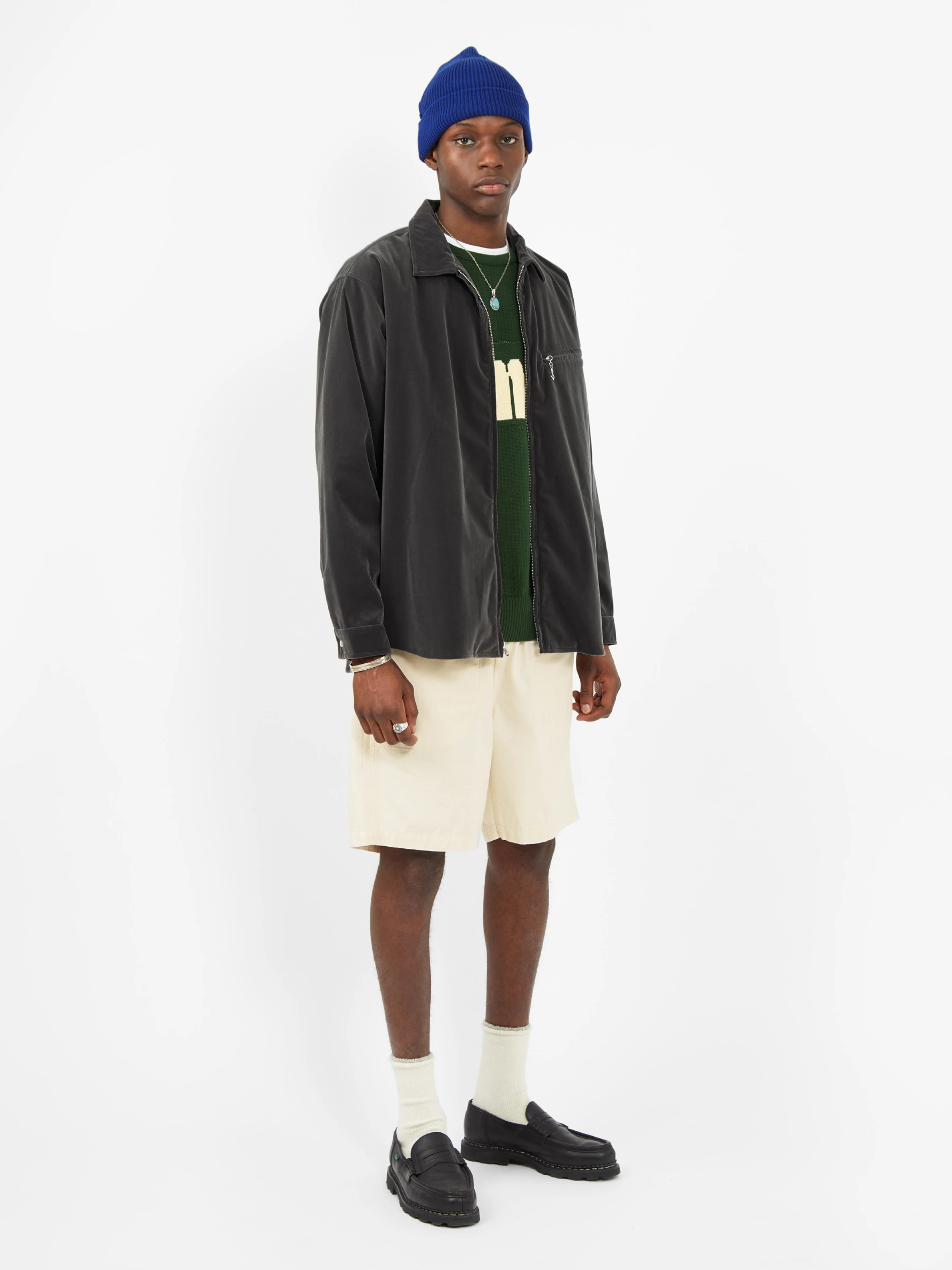 Рубашка Garbstore Grande Zip Shirt Grey