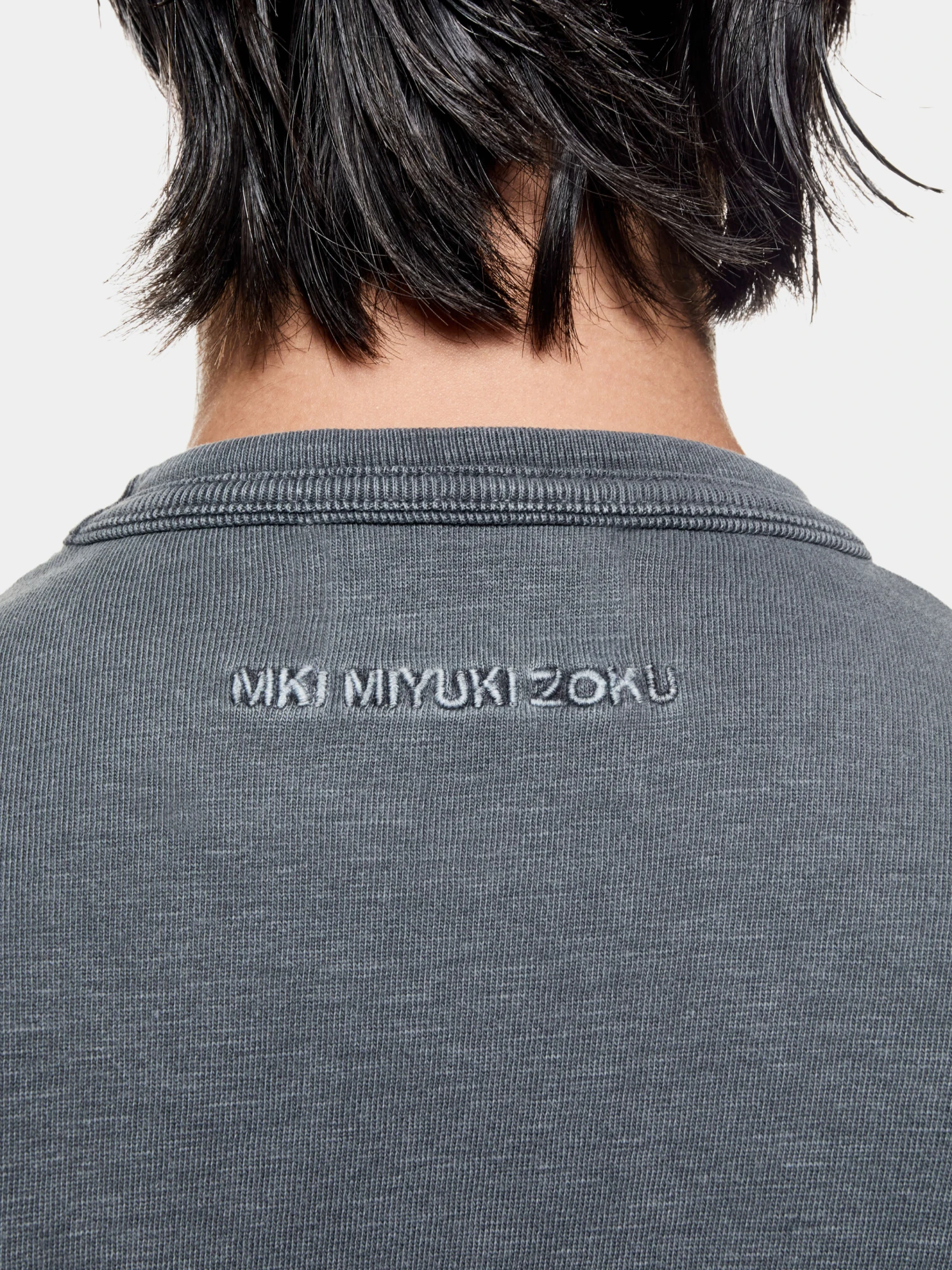 Лонгслив MKI MIYUKI ZOKU 220 Gsm Slub Pigment Black