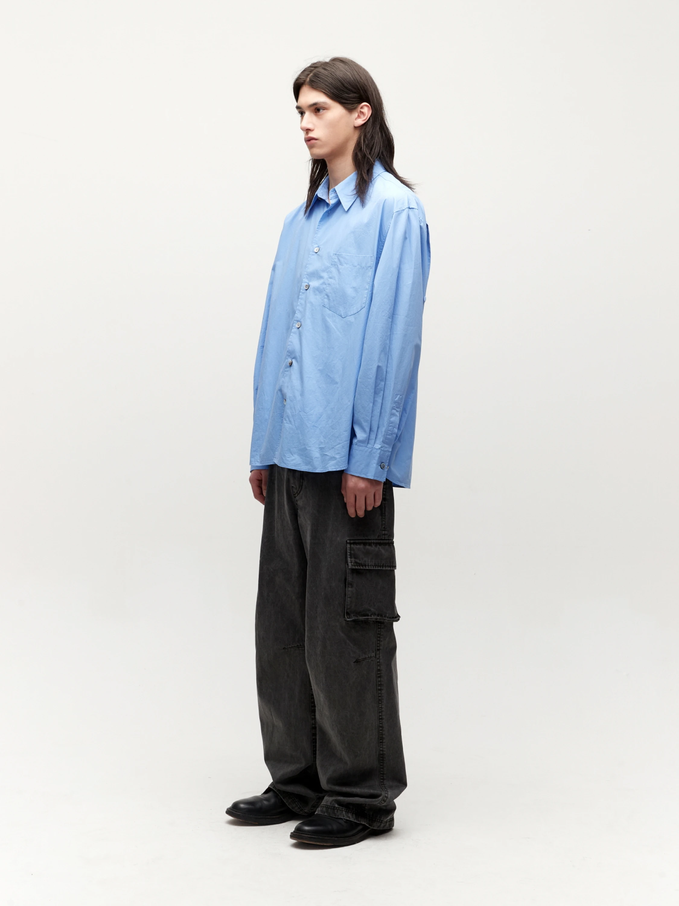 Брюки COOR Pigment Dying Cargo Washed Charcoal