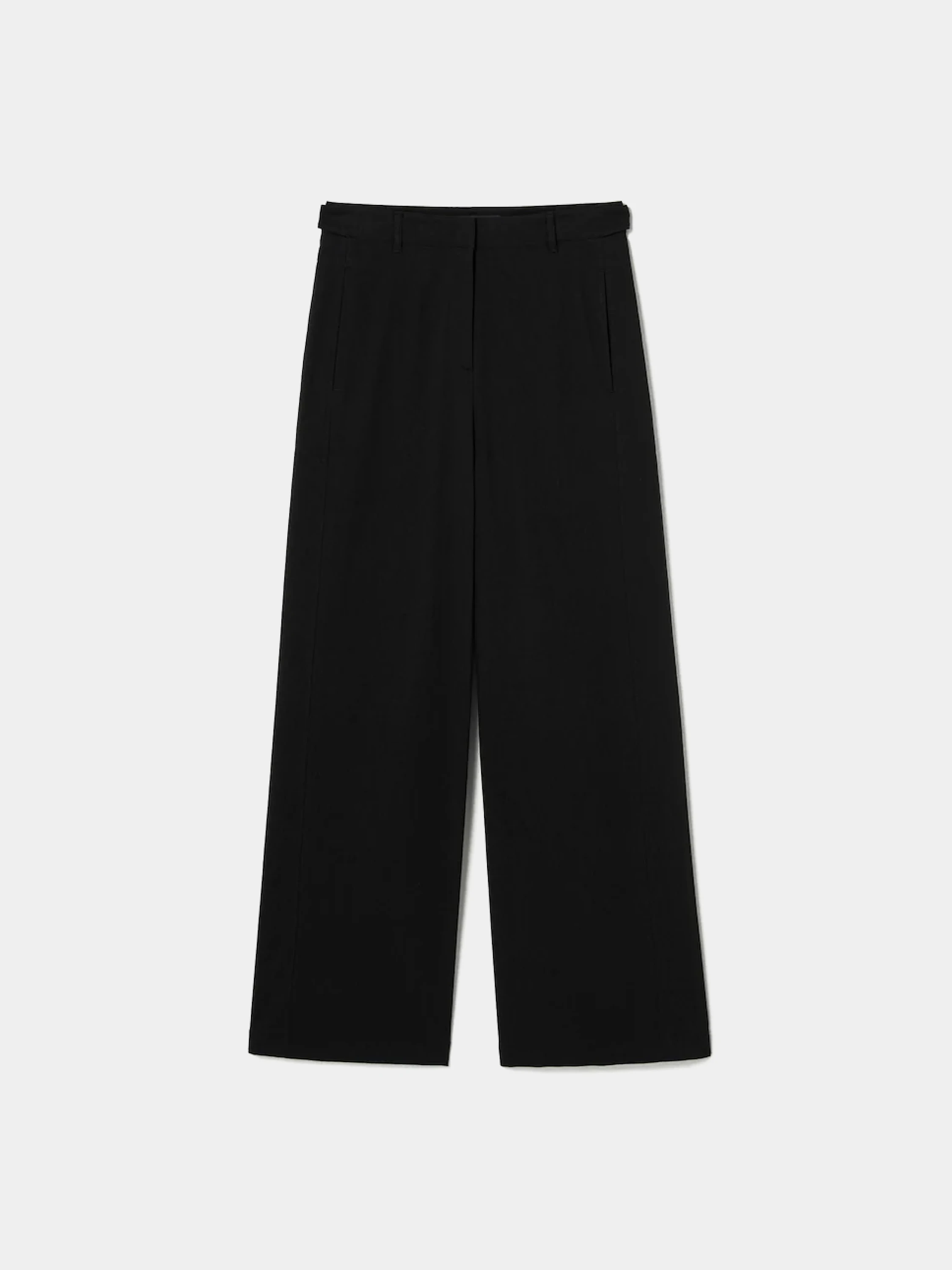 Брюки JUUN.J Buckle Detail Cotton Pants Black