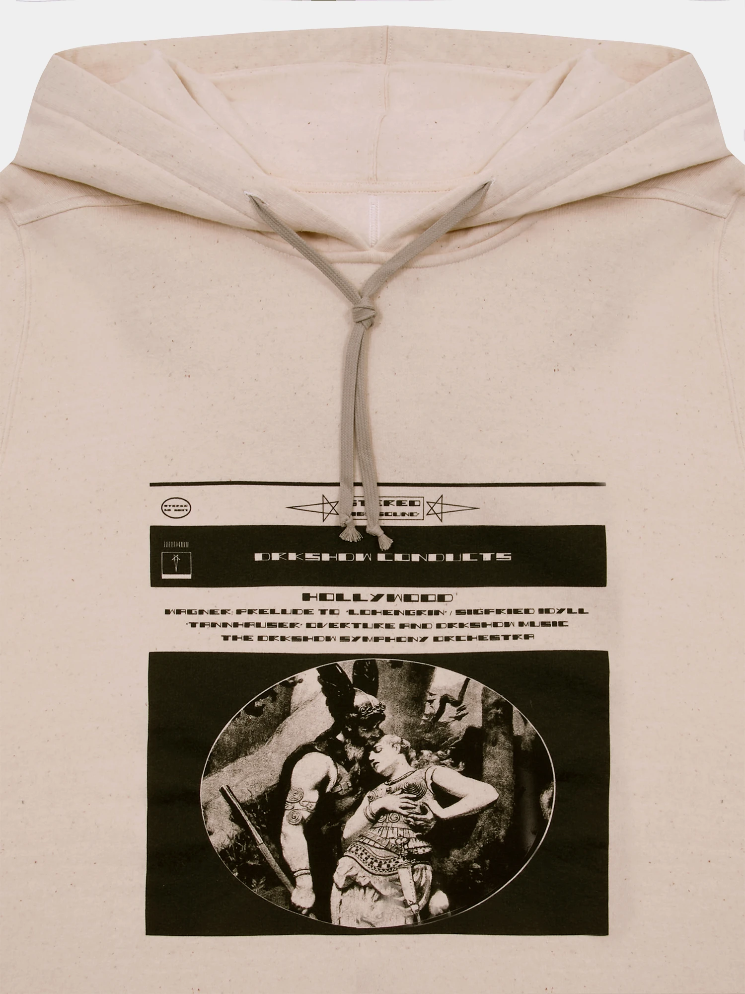 Худи RICK OWENS DRKSHDW Oversized Natural/Black