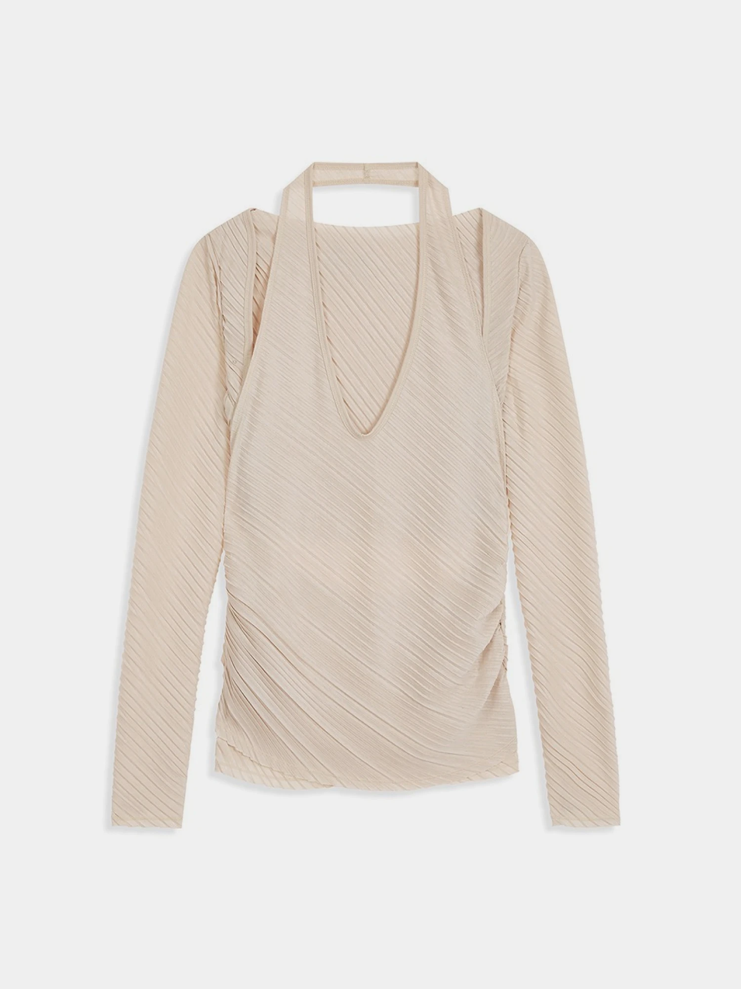 Женский топ OPEN YY Pleats Convertible Cream