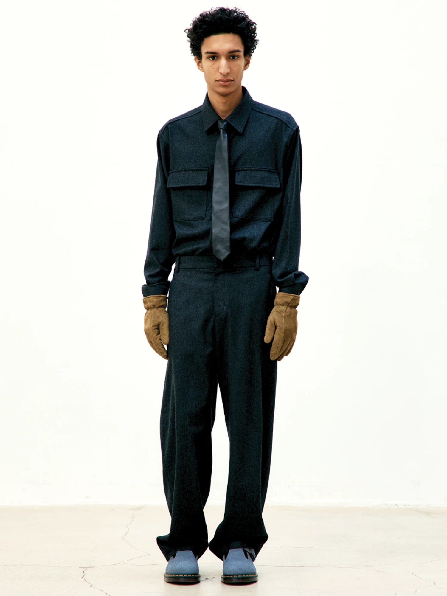 Брюки COOR Wool Blend Easy Slacks Charcoal Grey