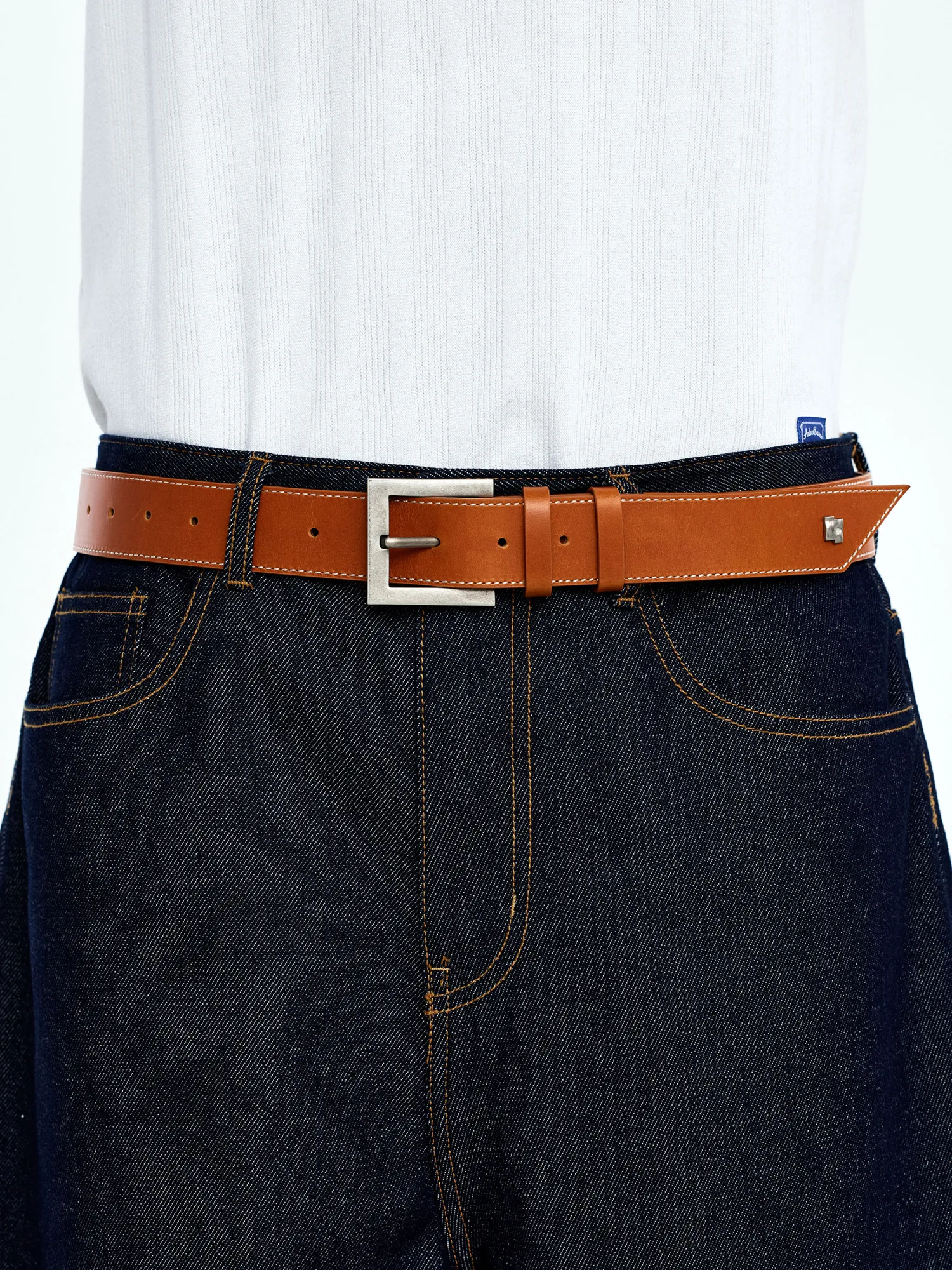 Ремень ADERERROR Brown Fluik Label Belt Brown
