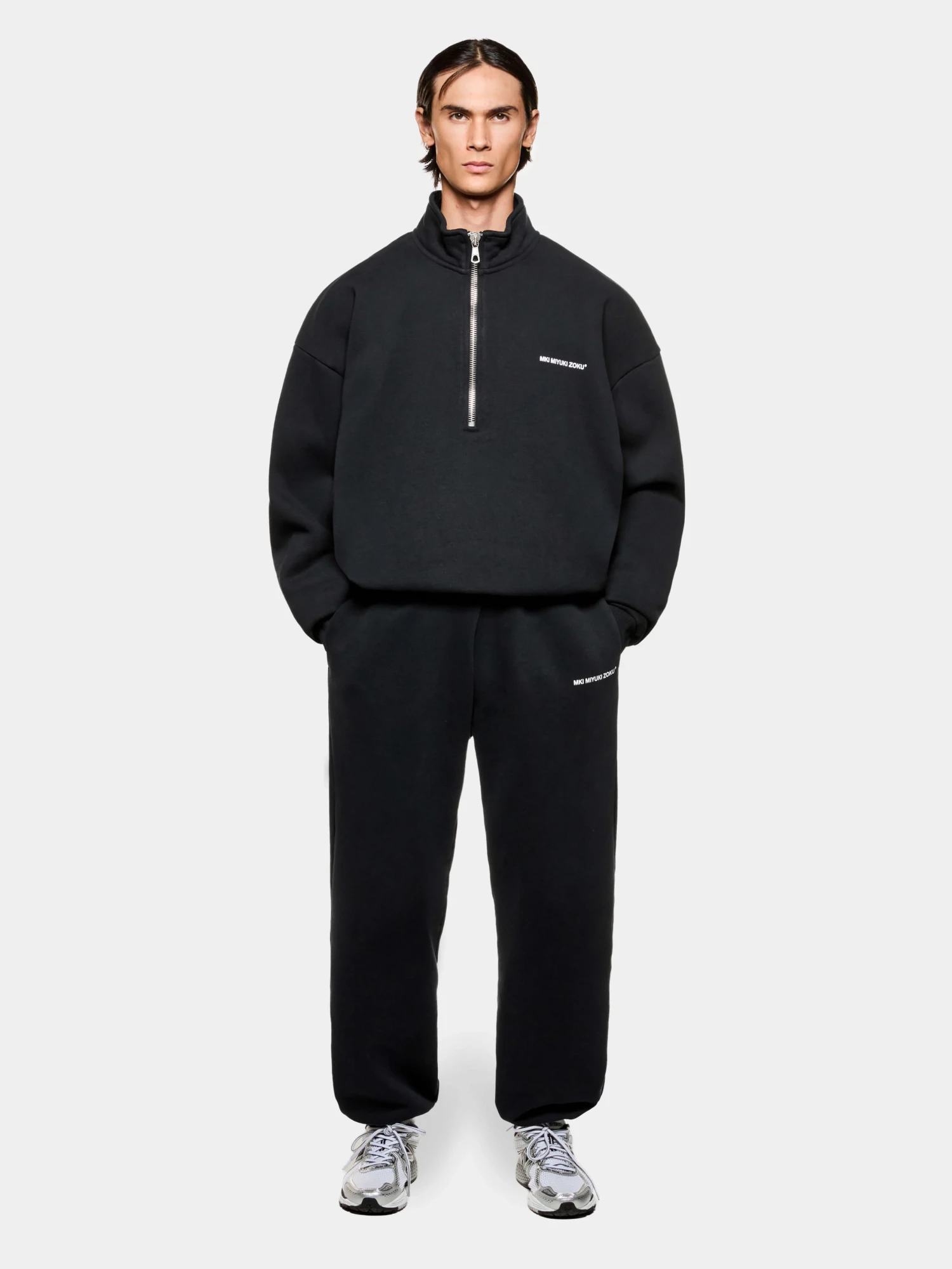 Халф-зип MKI MIYUKI ZOKU Uniform Quarter Zip Black
