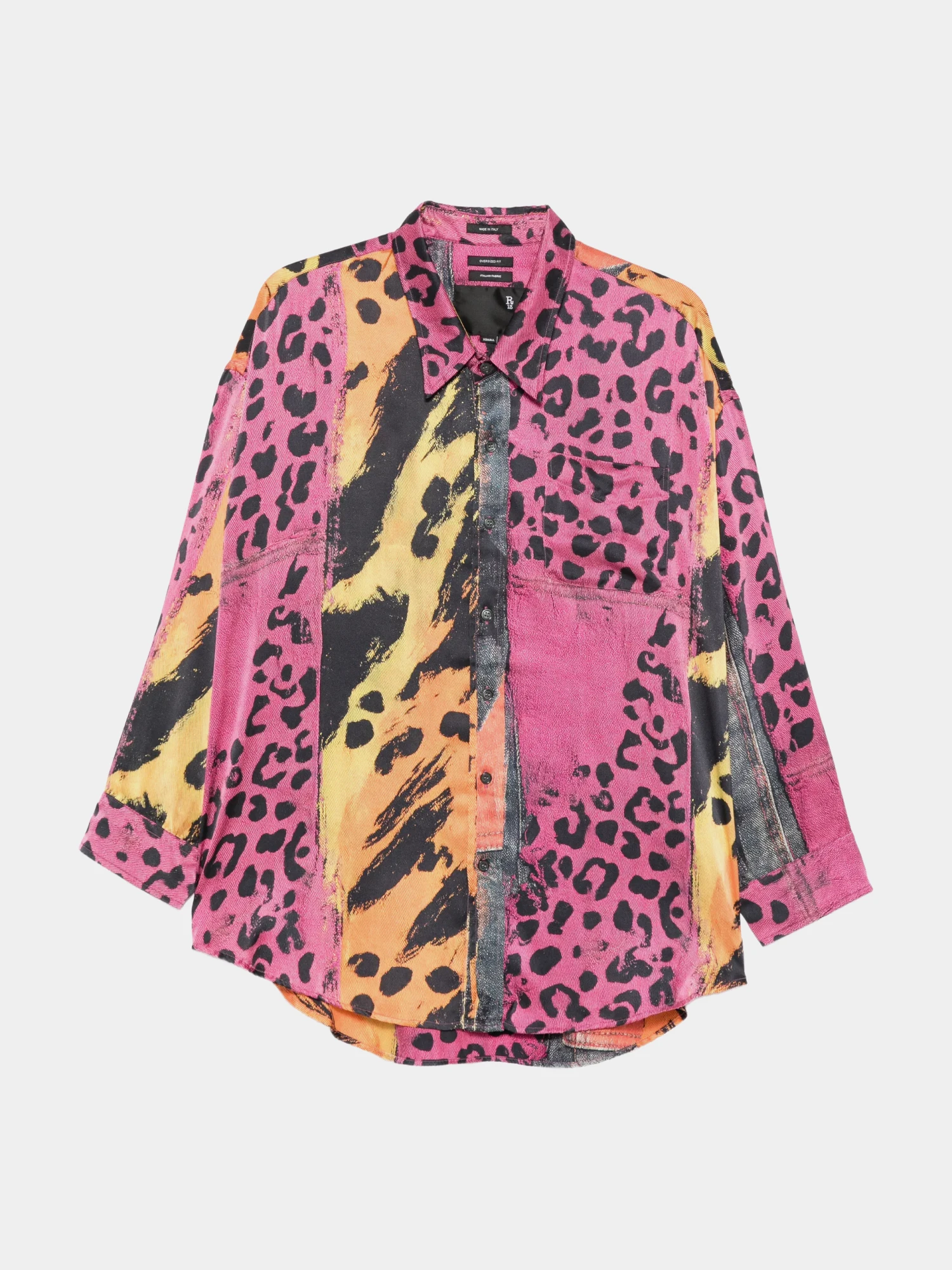 Женская блуза R13 Drop Neck Pink And Orange Multicolor