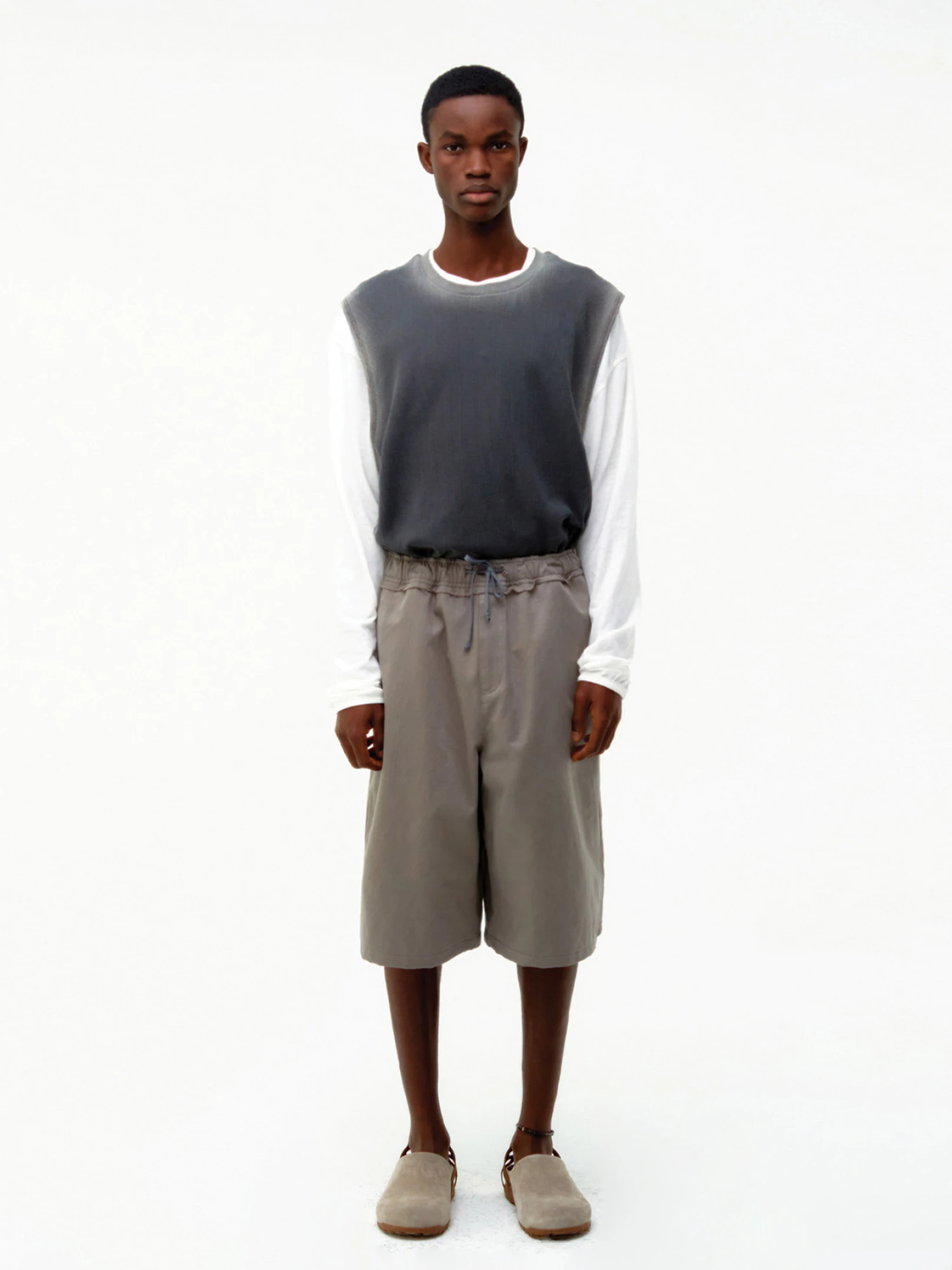 Майка COOR Faded-Wash Crewneck Tank Washed Gray