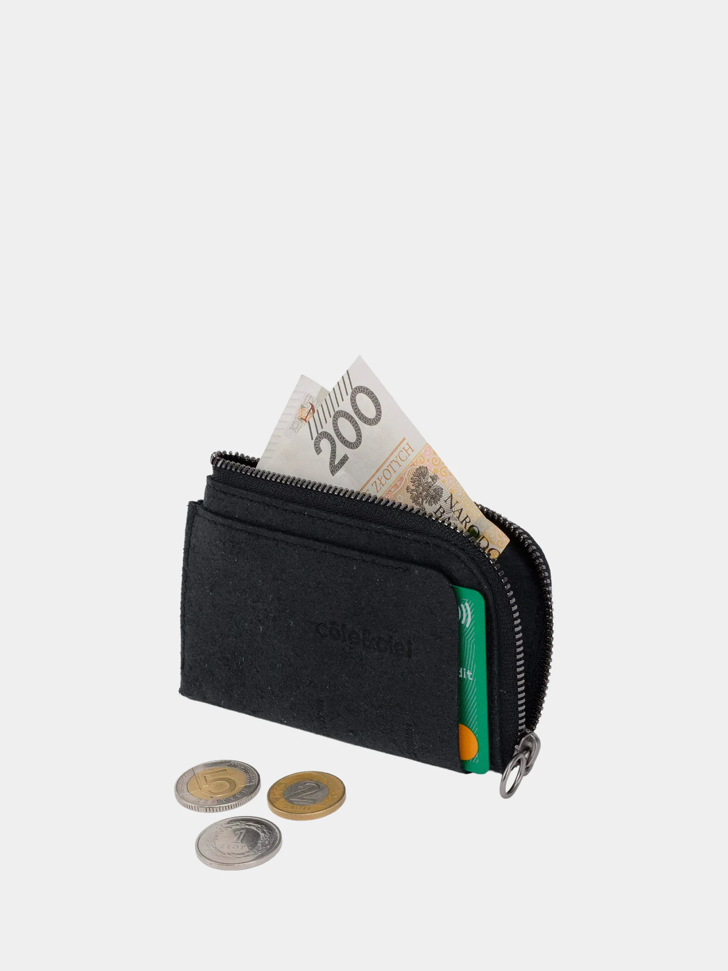 Кошелек COTE&CIEL Wallet & Purse Zippered Leather Black