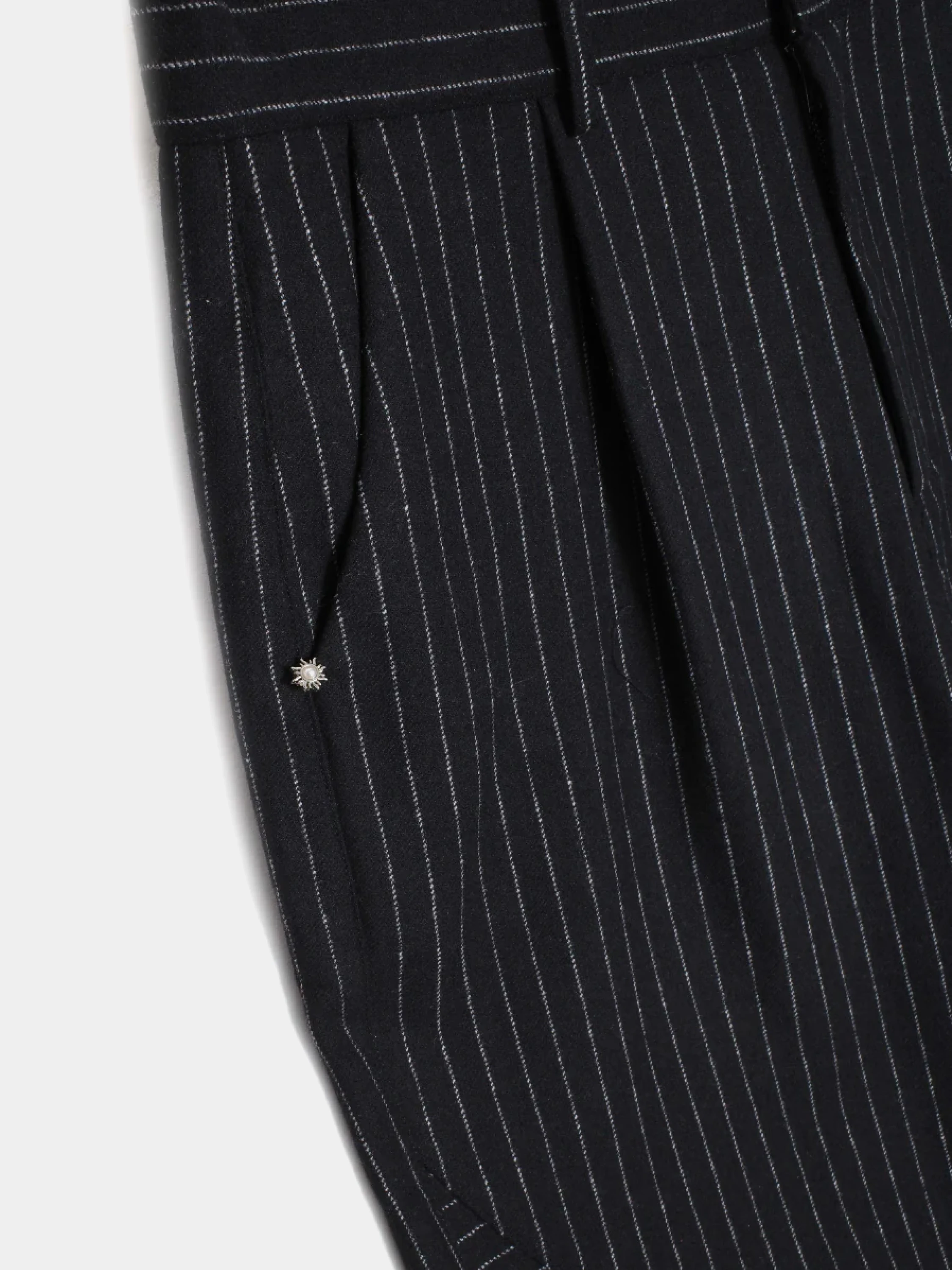 Брюки Jungles Jungles Pinstripe Slant Black