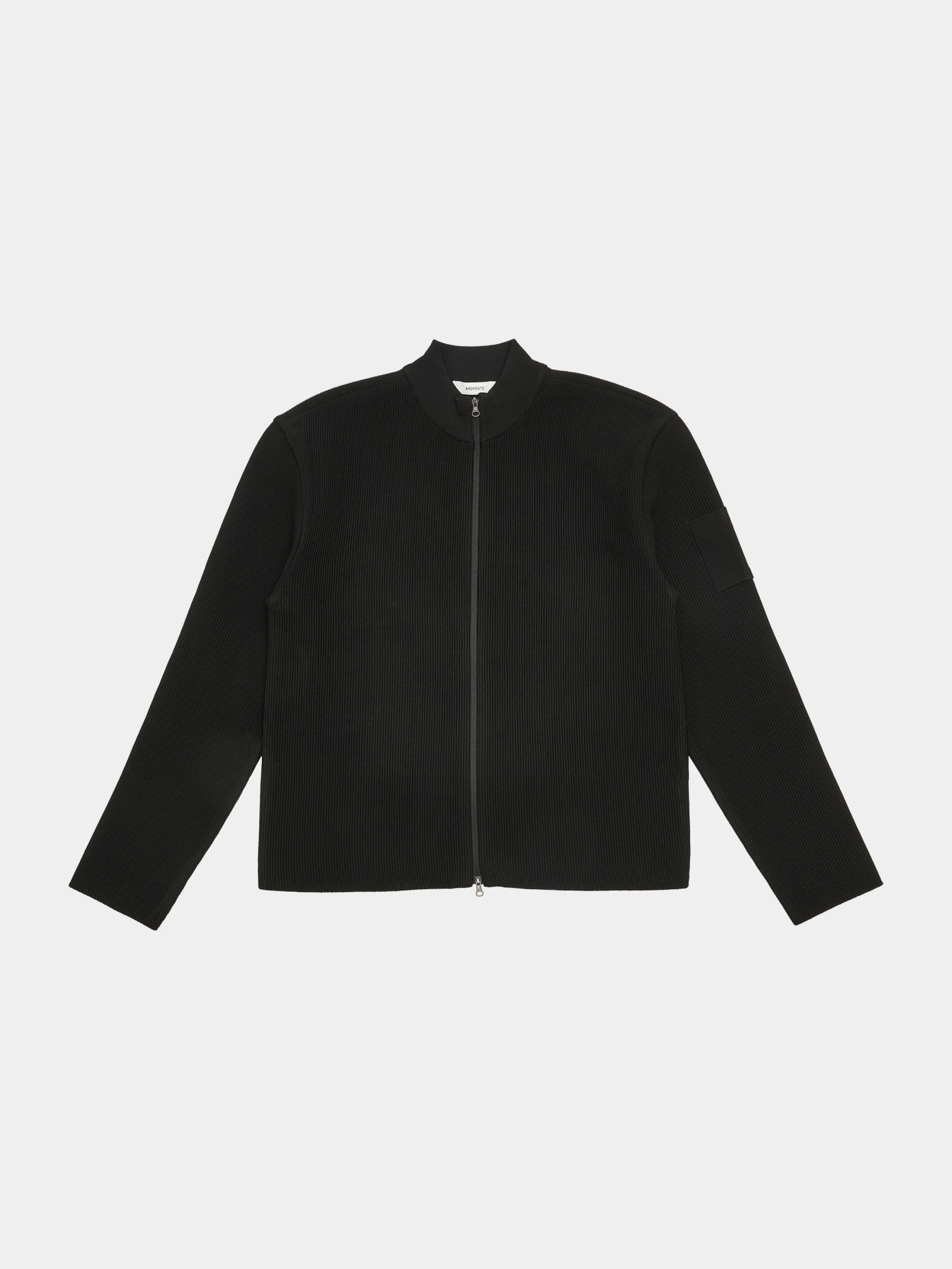 Кардиган AMOMENTO Mock Neck Zip-Up Black