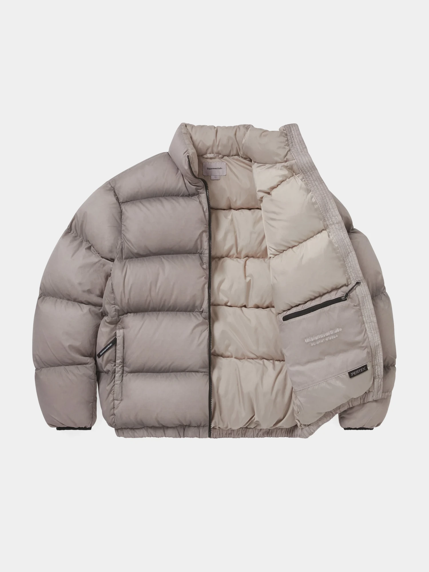 Пуховик thisisneverthat Pertex Overdyed T Down Stone