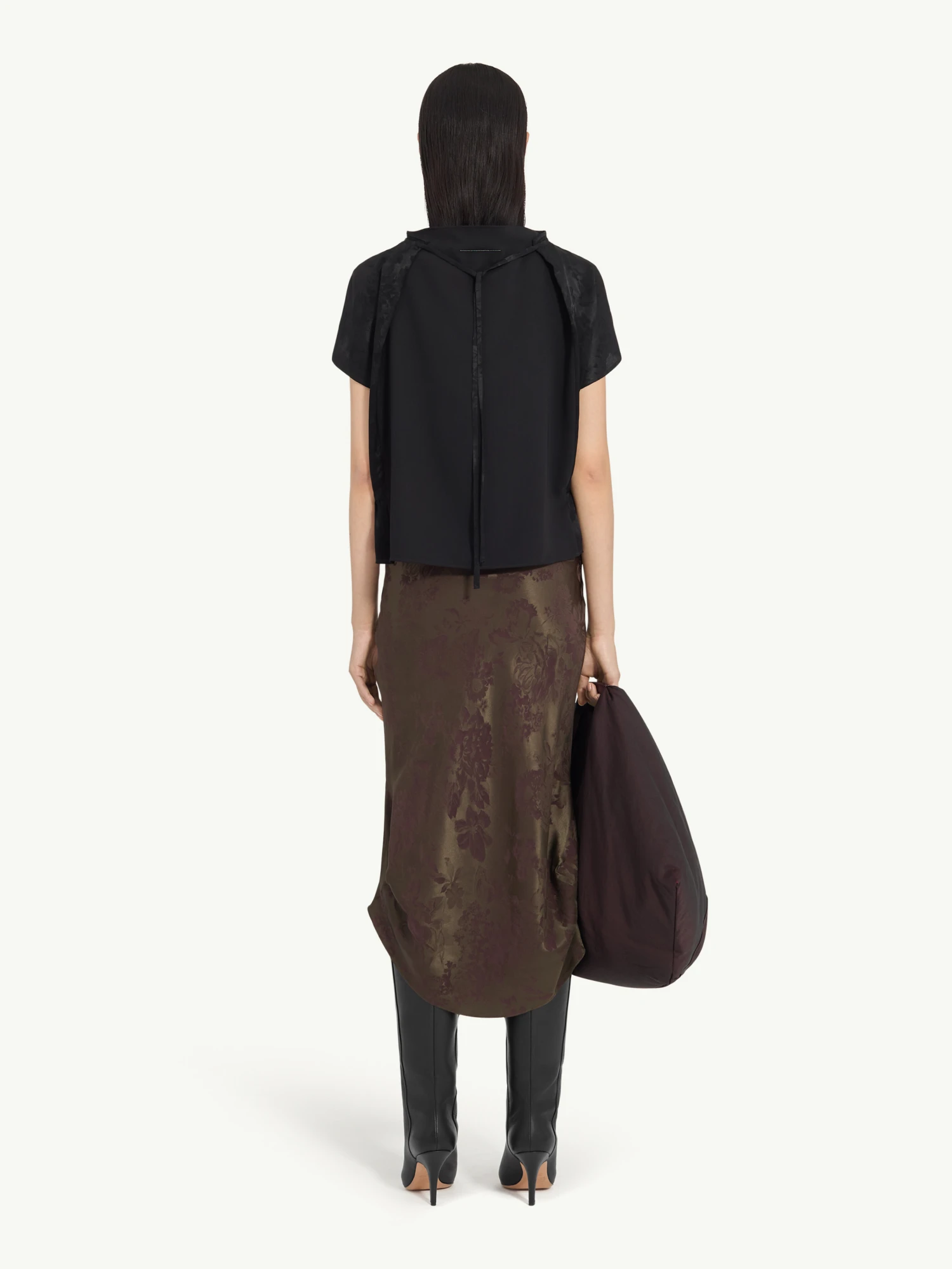 Женский топ MM6 Maison Margiela Jacquard Black