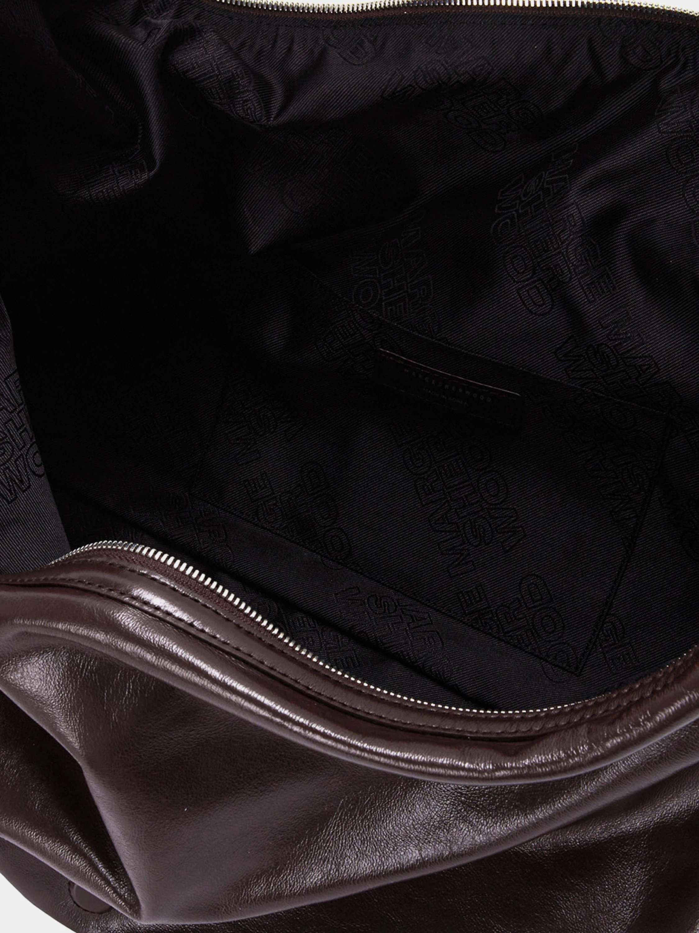 Сумка MARGESHERWOOD Belted Hobo Glossy Dark Brown