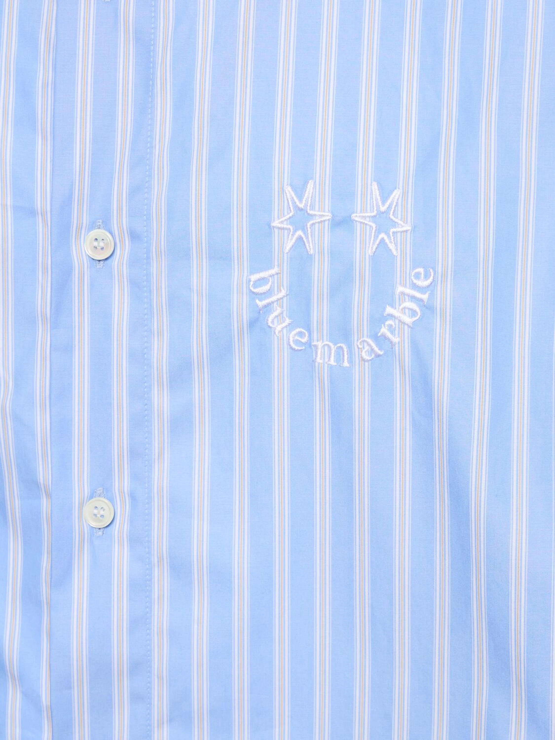 Рубашка Bluemarble Smiley Stripe Popelin Shirt Blue
