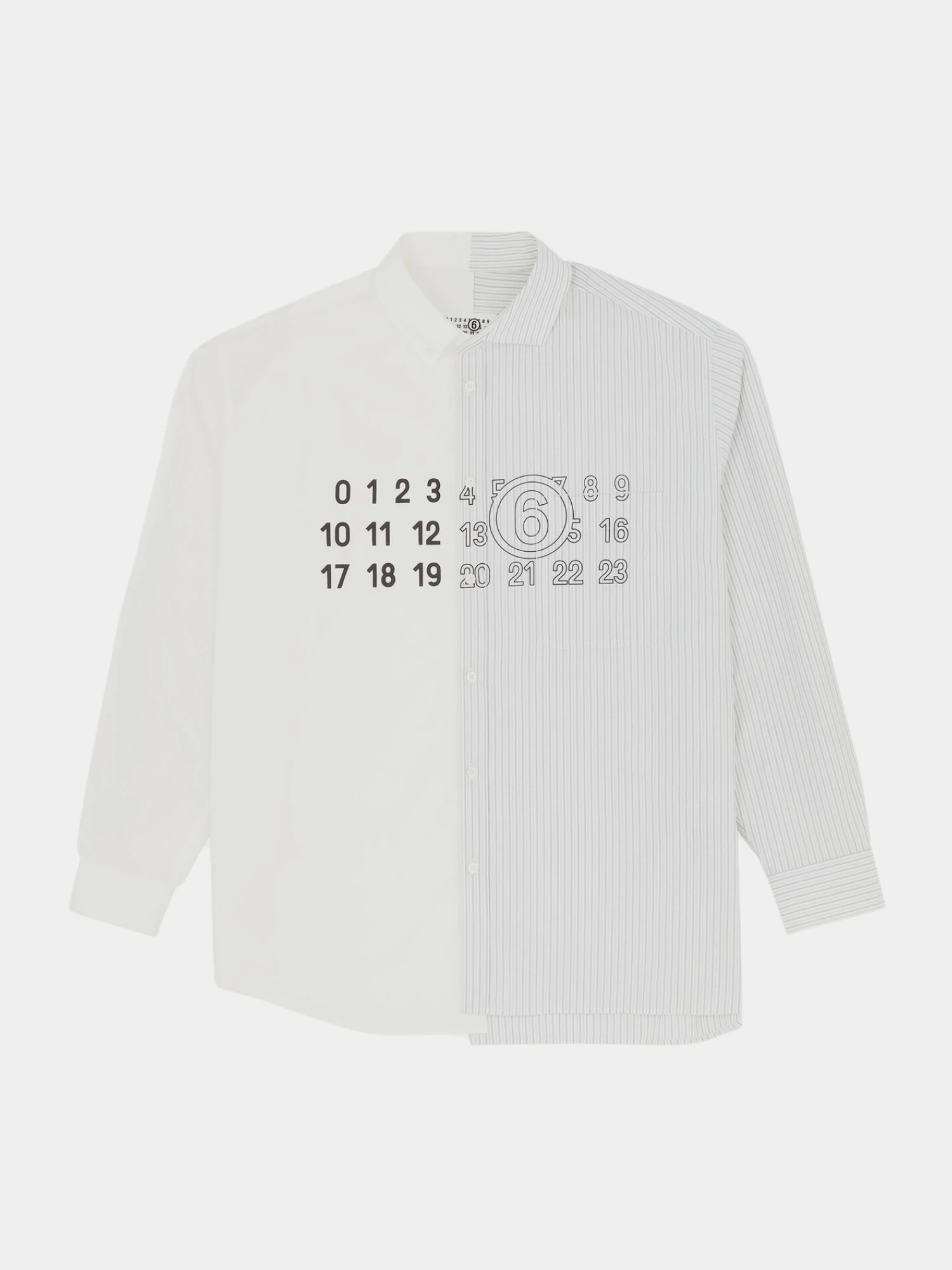 Рубашка MM6 Maison Margiela Stripes Grey White