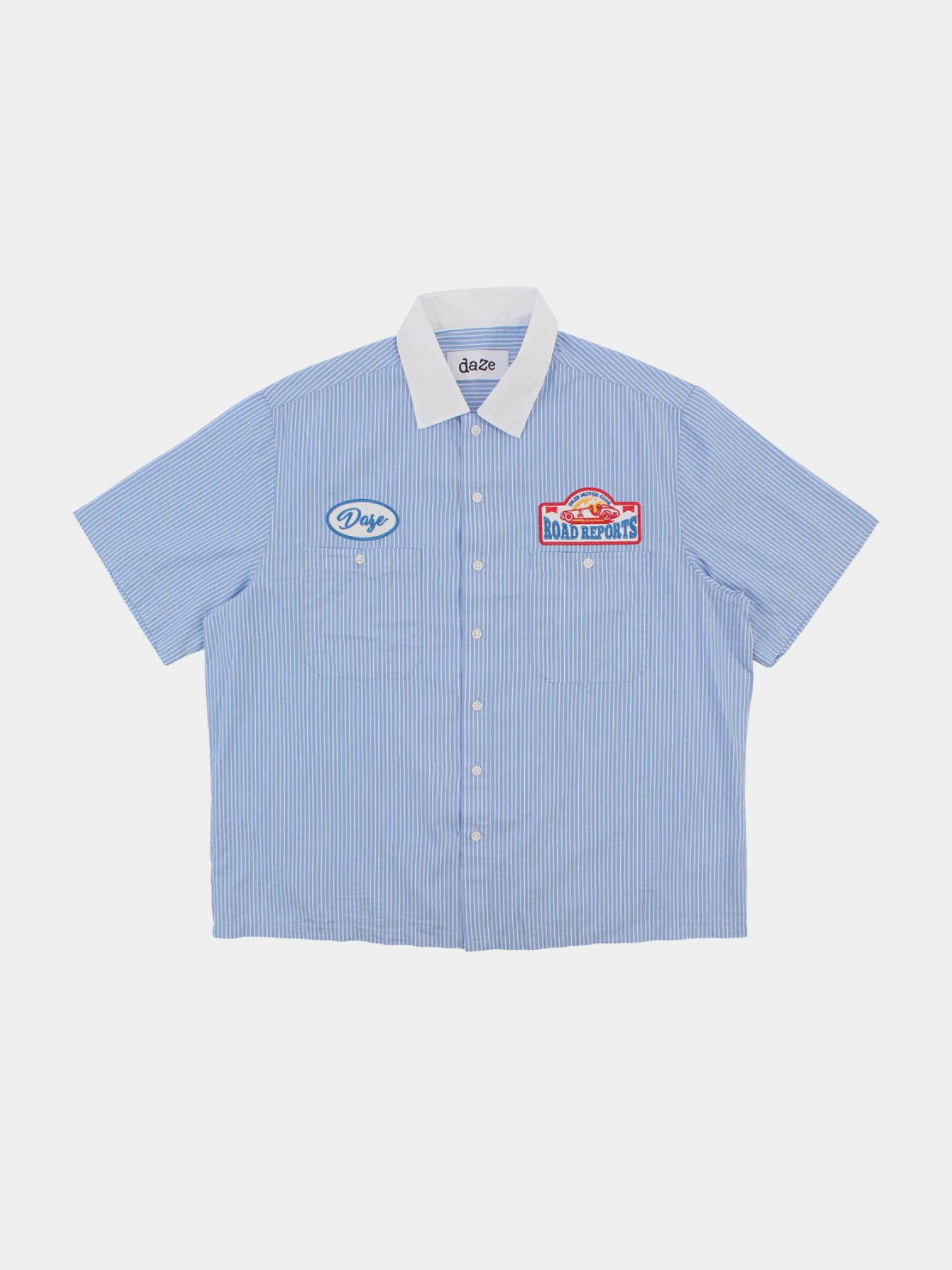 Рубашка Daze Road Reports Blue/White