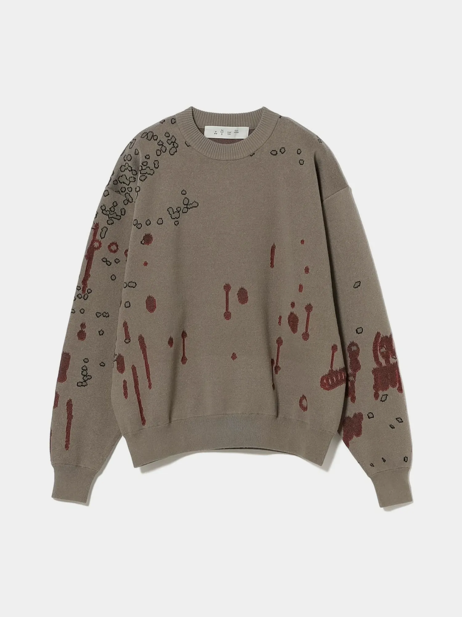 Свитер BAL ORIGINAL Drip Jacquard Cotton Dull Gray