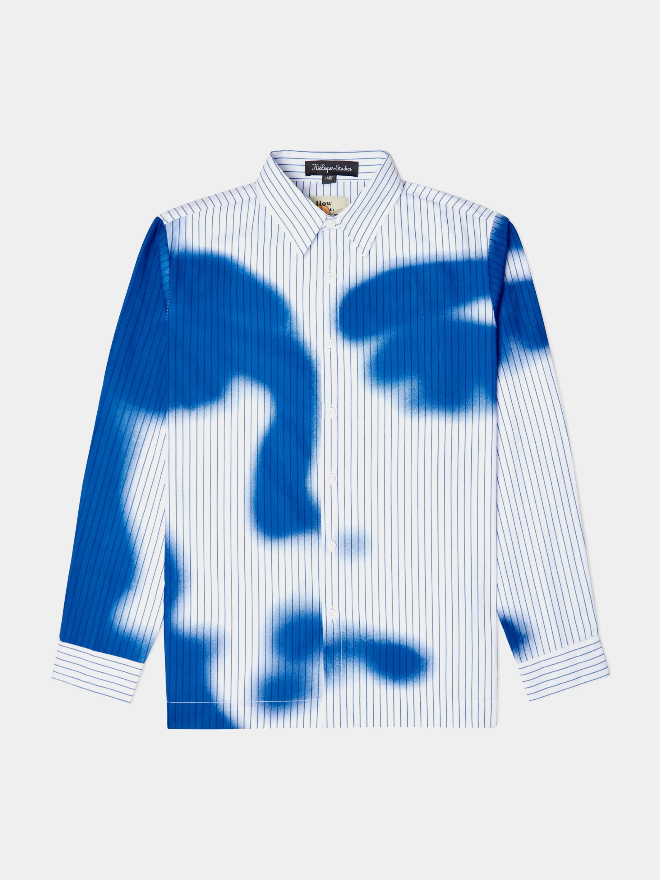 Рубашка KidSuper Stripe Blurry Face Shirt White