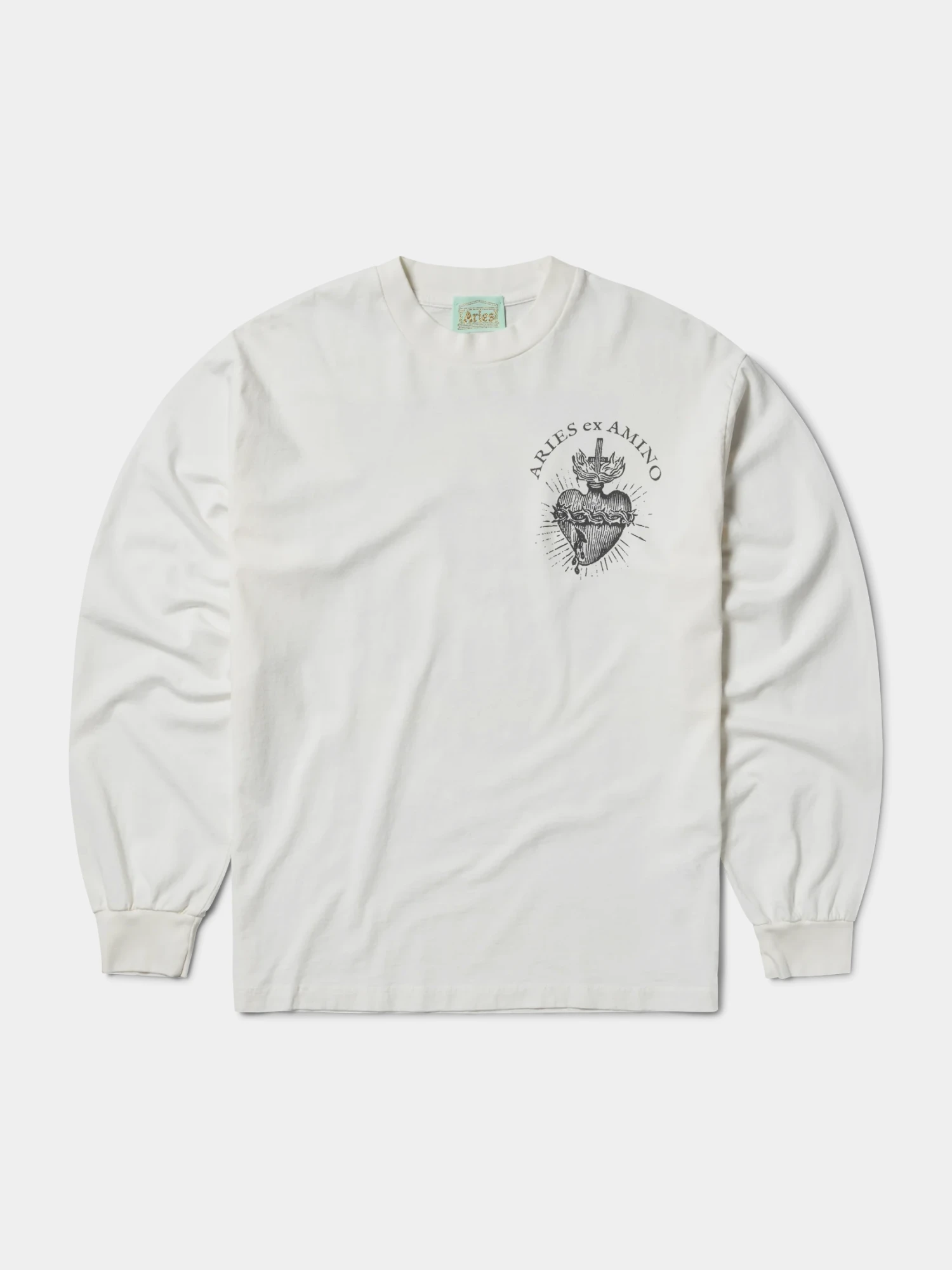 Лонгслив ARIES Faded Aries Ex Amino Off White