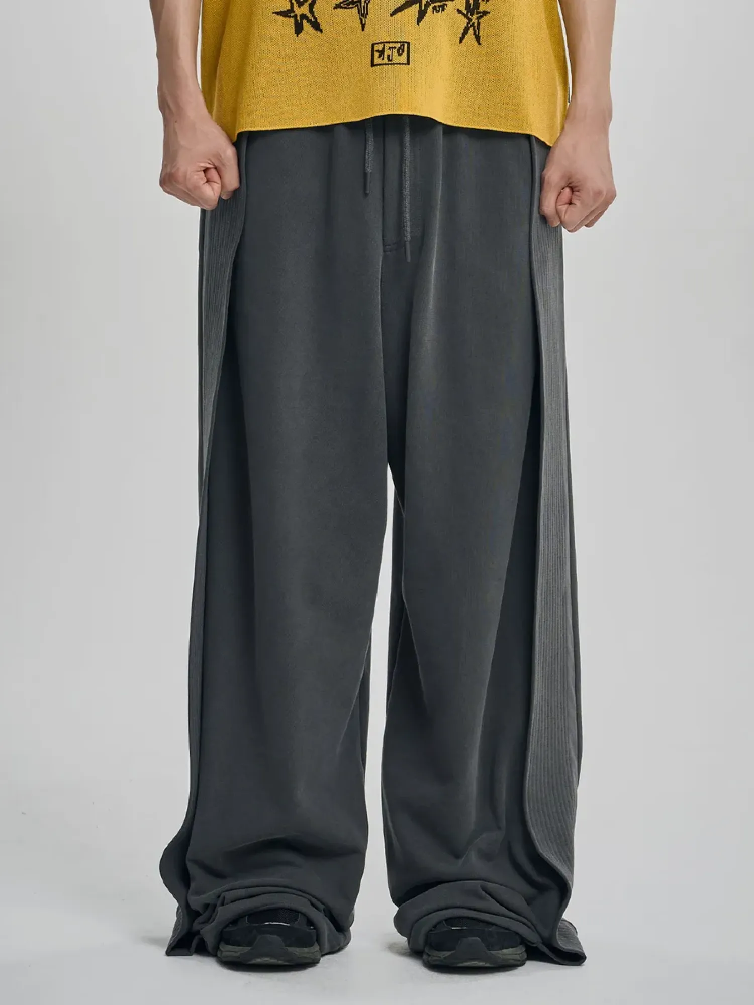 Брюки AJOBYAJO One Tuck Qulted Jersey Charcoal