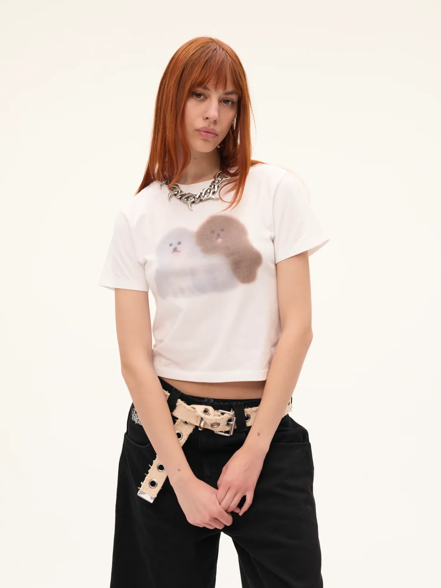 Женская футболка Carne Bollente Doggy Puppy Style White