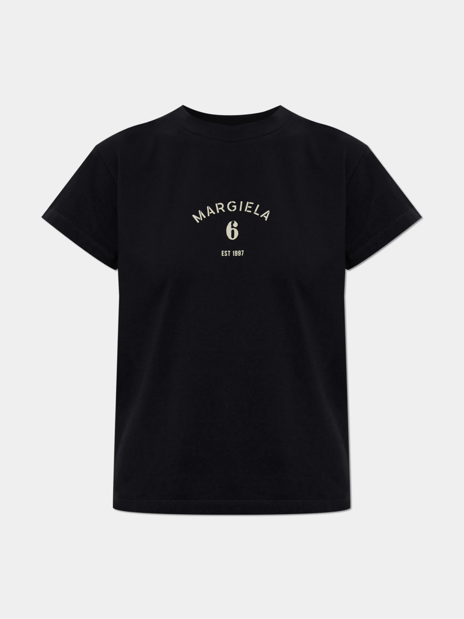 Женская футболка MM6 Maison Margiela Logo Tee Black