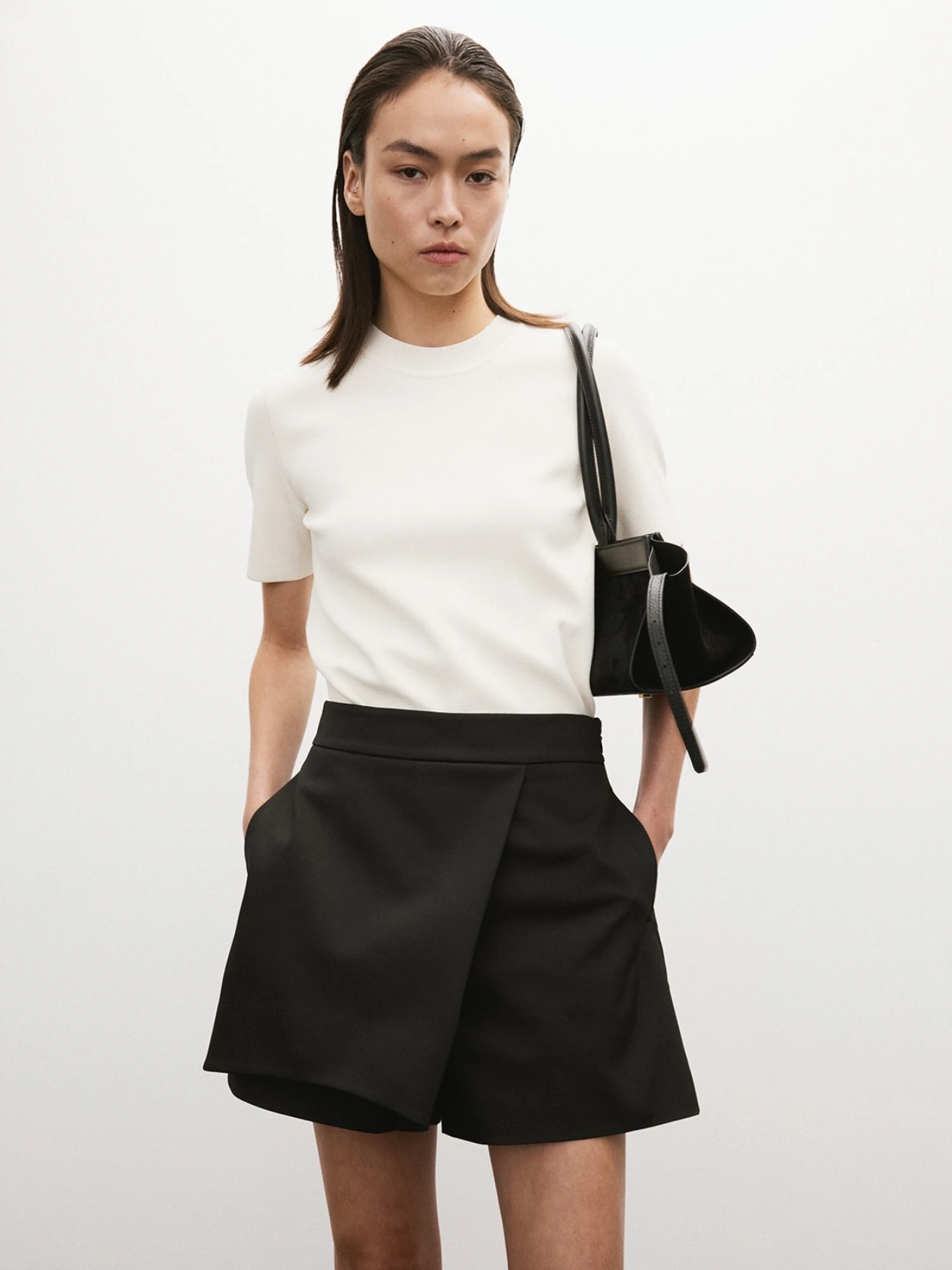 Женская футболка Recto Round Neck Compact Knit Ivory