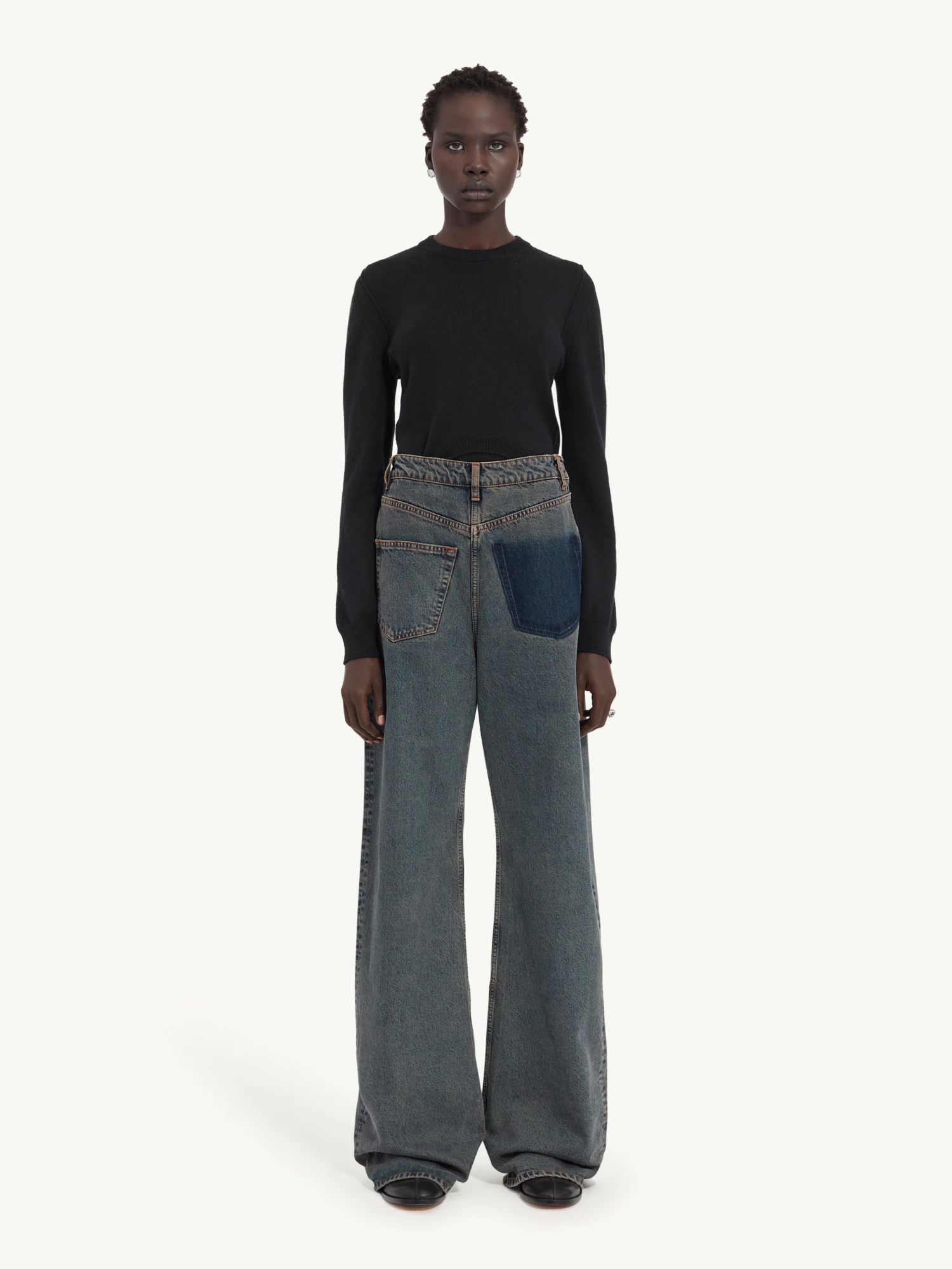 Женские джинсы MM6 Maison Margiela Back to Back Grey