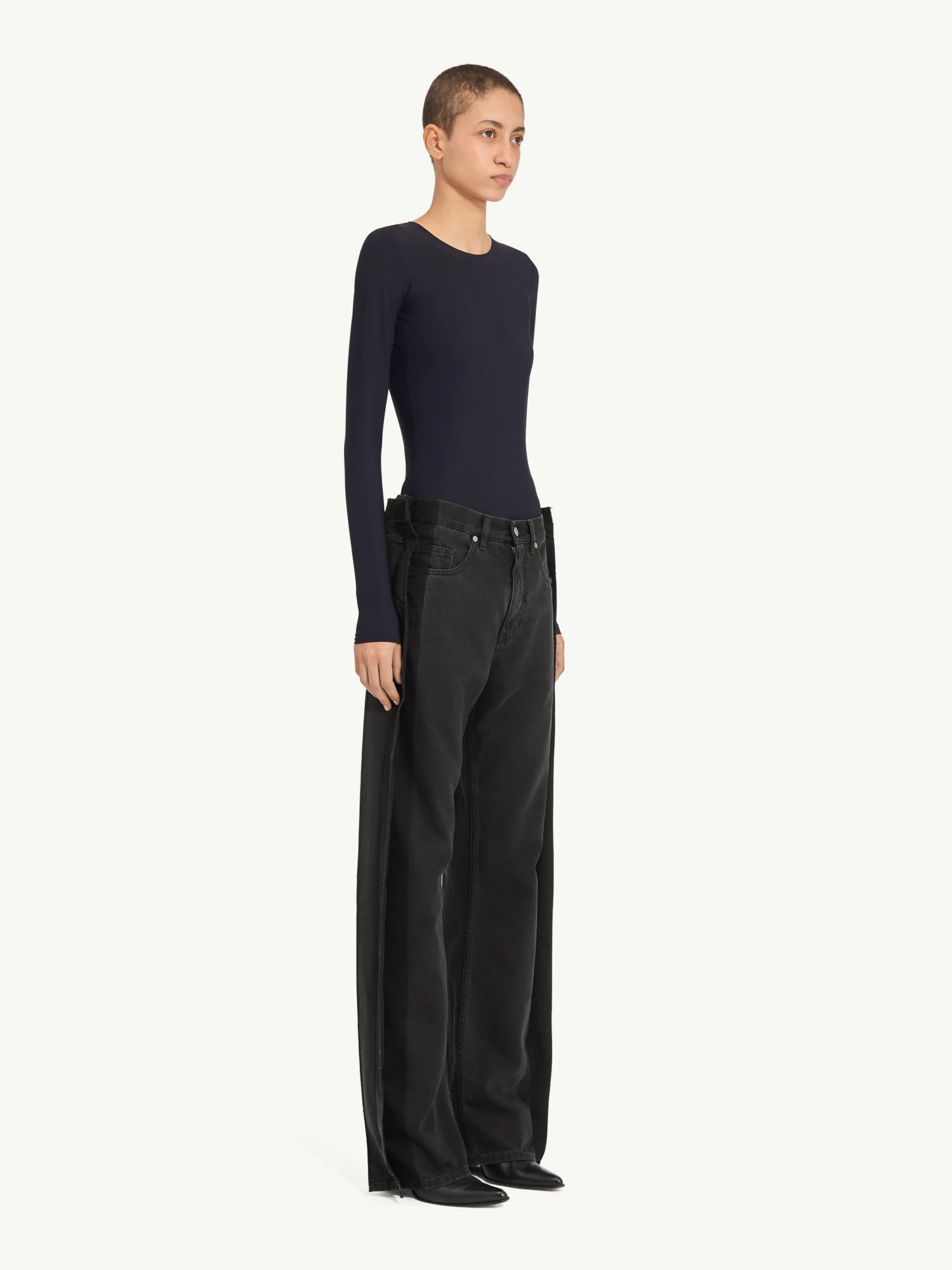 Женские джинсы MM6 Maison Margiela Show 5 Pockets Black