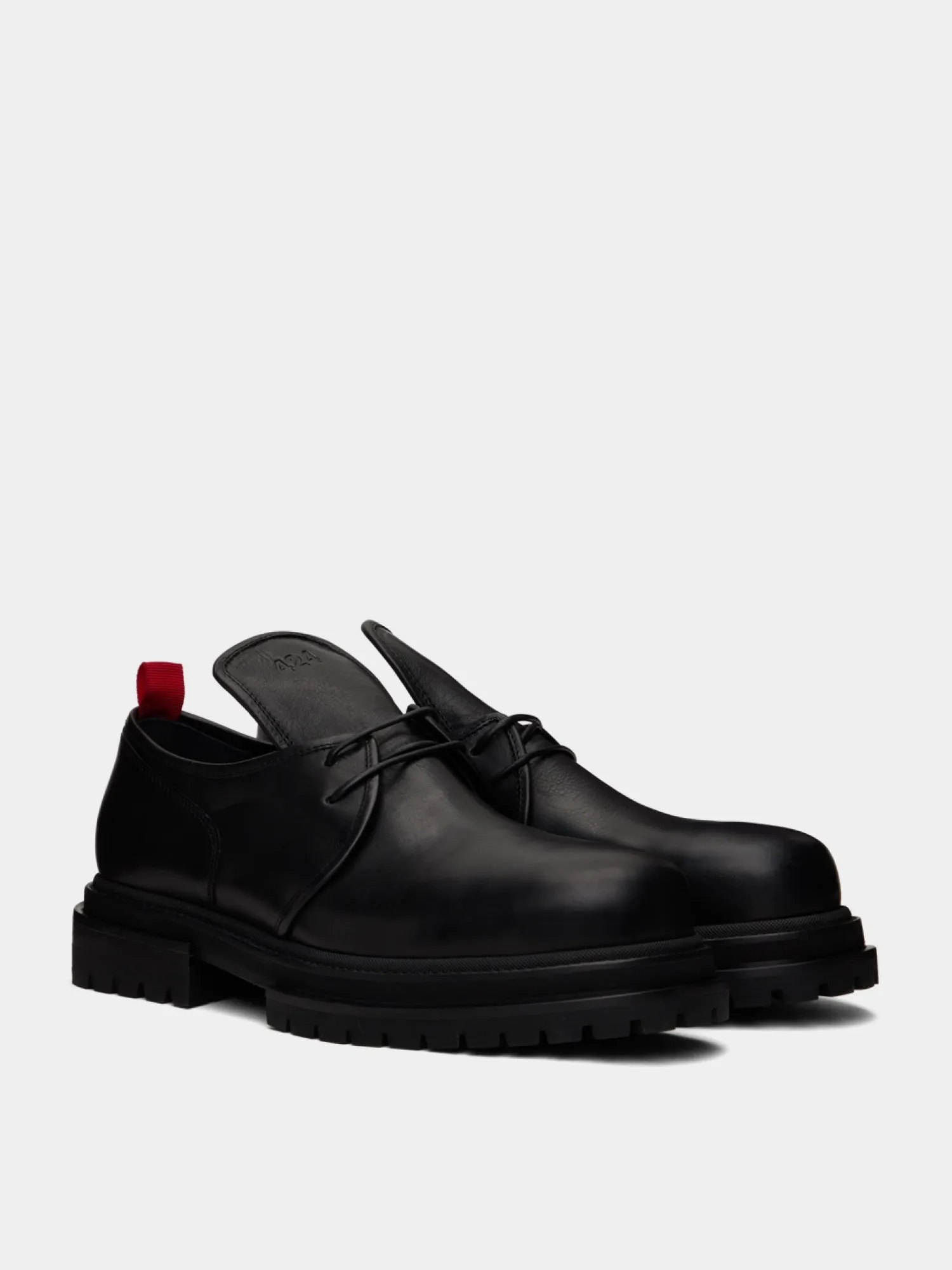 Дерби 424 Low Top Leather Black