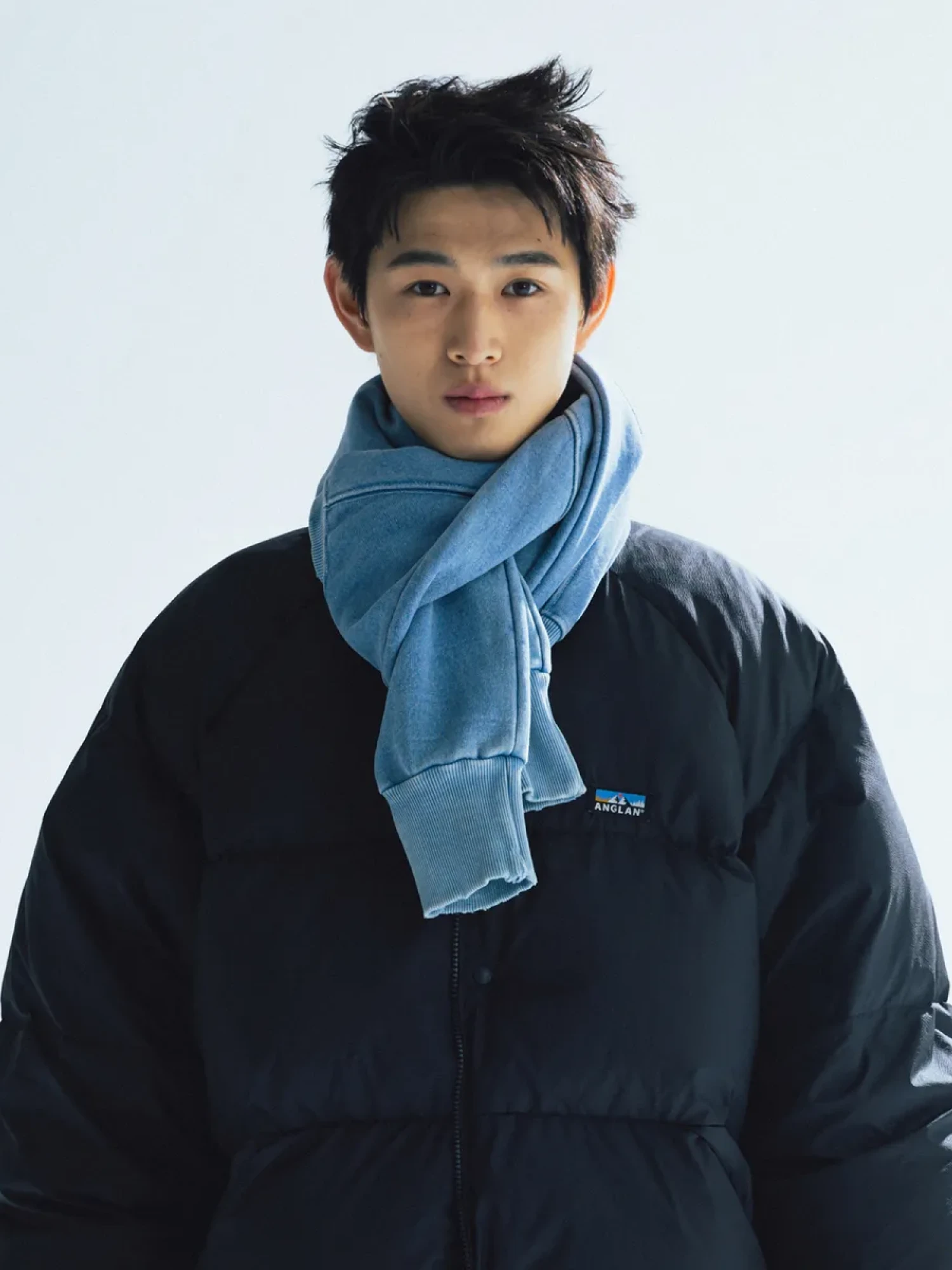 Шарф ANGLAN Denim Washed Sleeve Muffler Denim