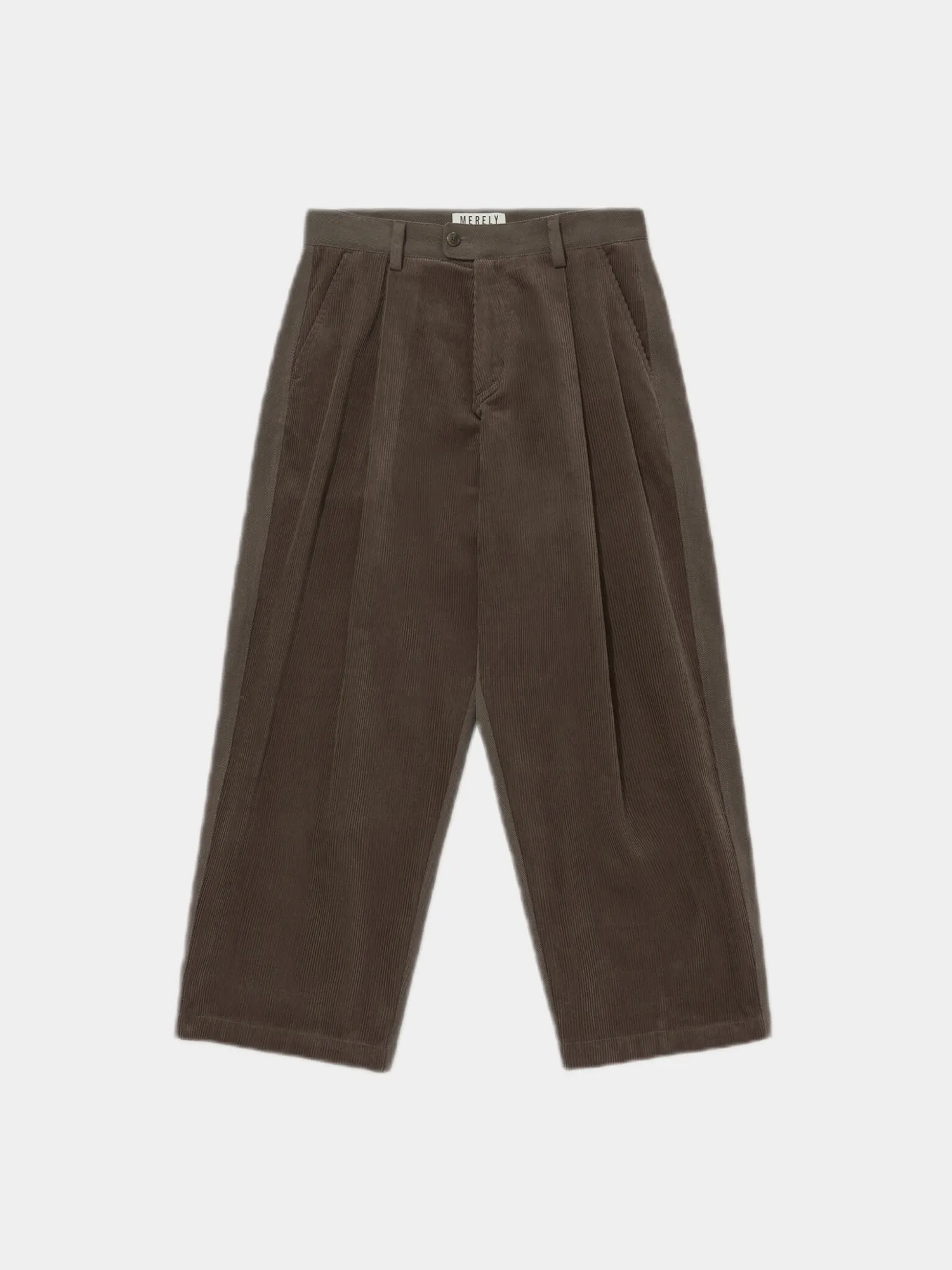 Брюки MERELY MADE Premium Dual Fabric Contrast Wide Cocoa Brown