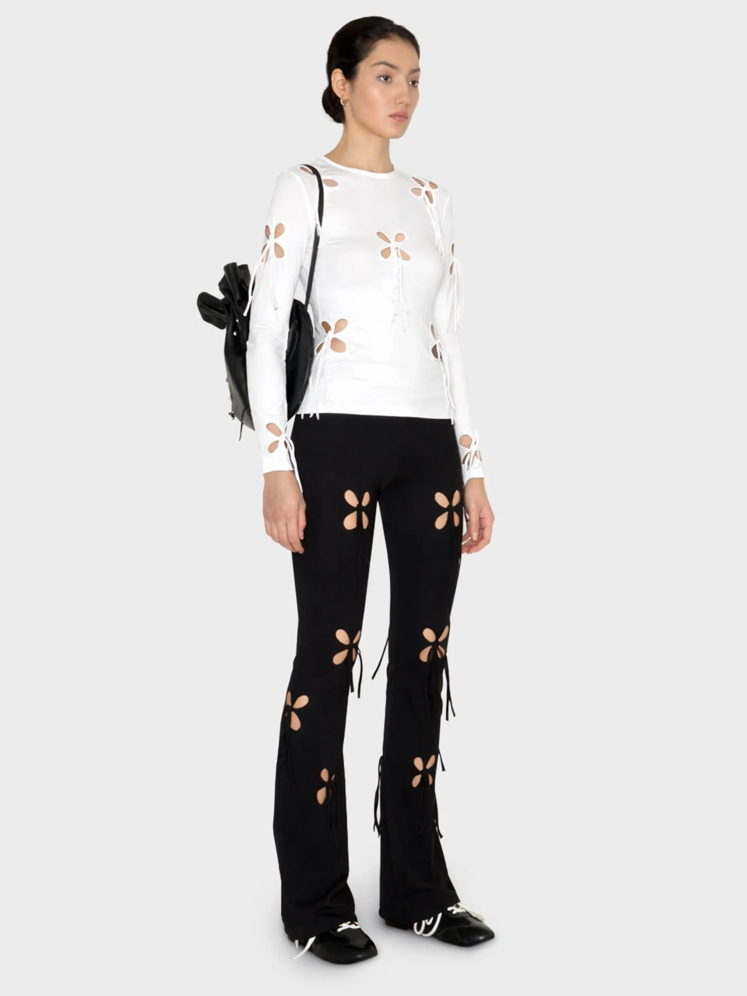 Женский лонгслив J.KIM Petal L/S White