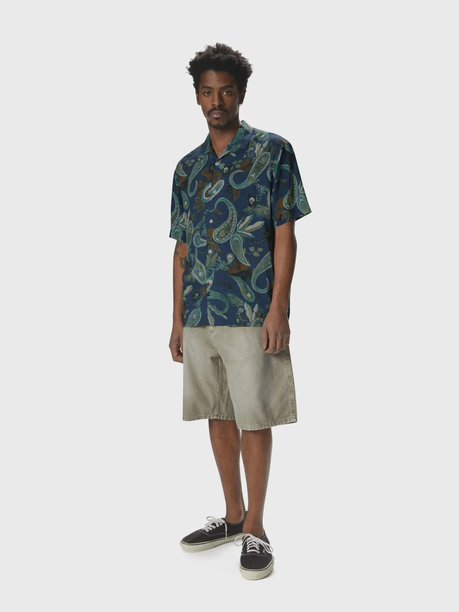 Рубашка thisisneverthat Weird Paisley S/S Shirt Navy