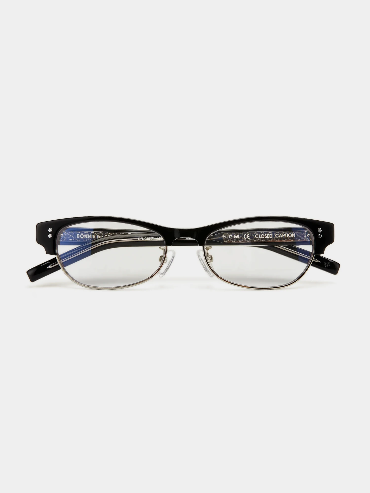 Очки Bonnie Clyde Closed Caption Black & Clear Lens