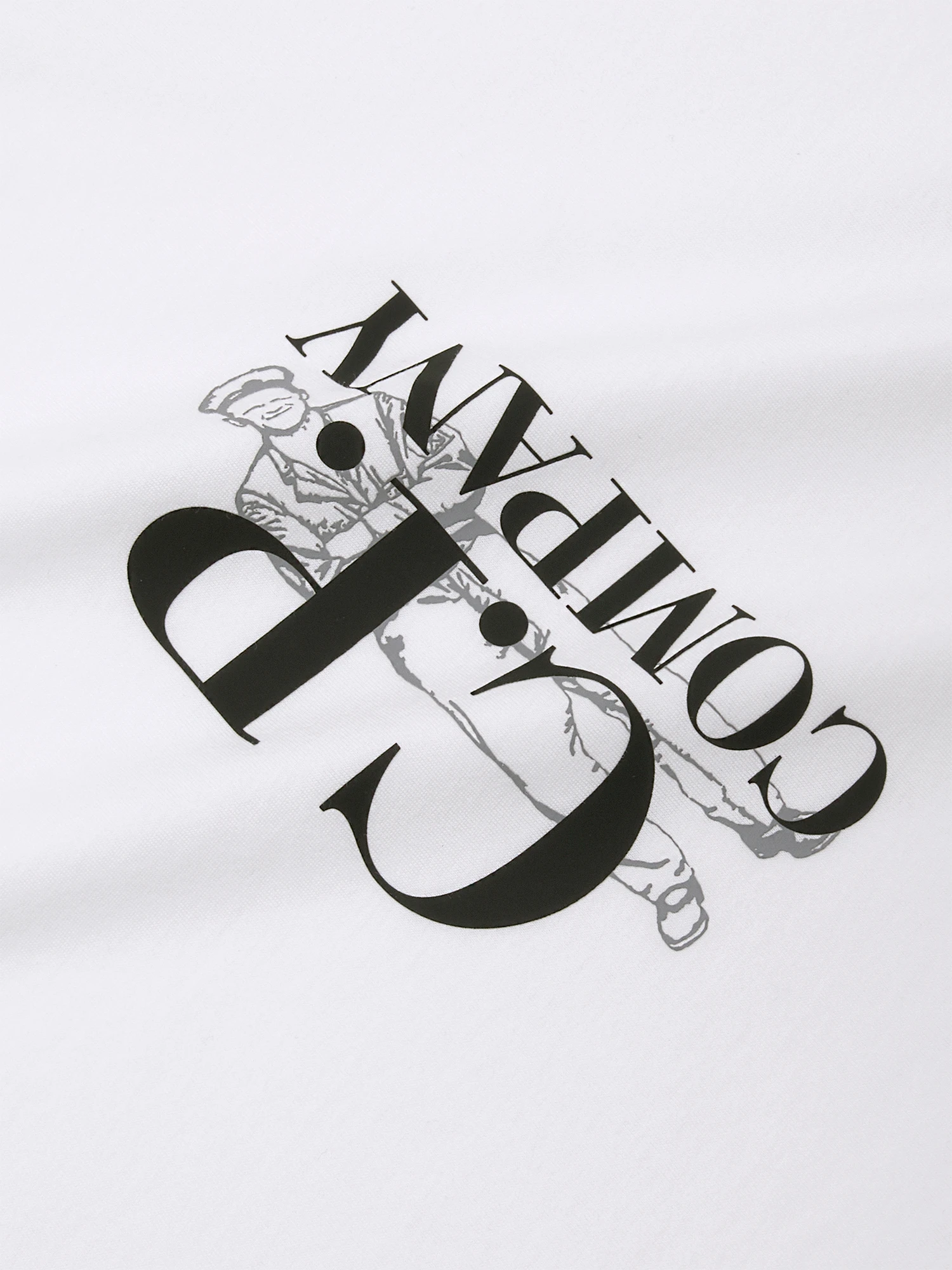 Футболка C.P. Company 30/1 Jersey Logo Gauze White