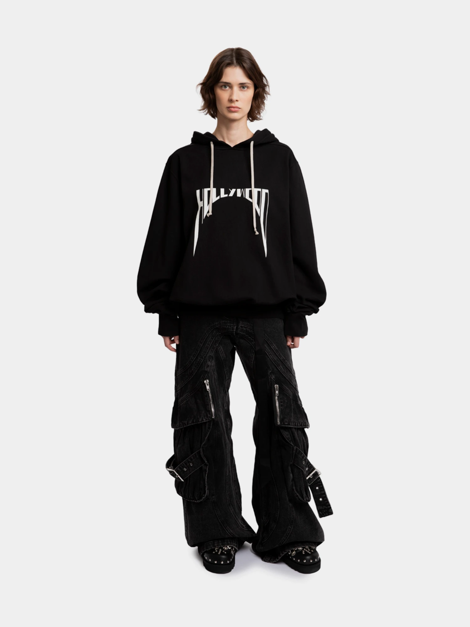 Худи RICK OWENS DRKSHDW Oversized Black/Milk