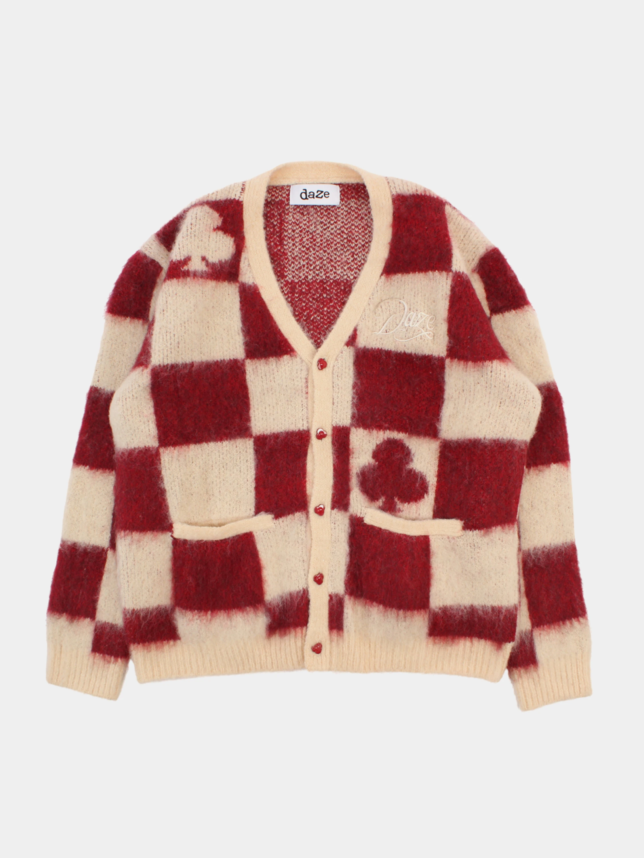 Кардиган DAZE Devil Logo Burgundy/Milky