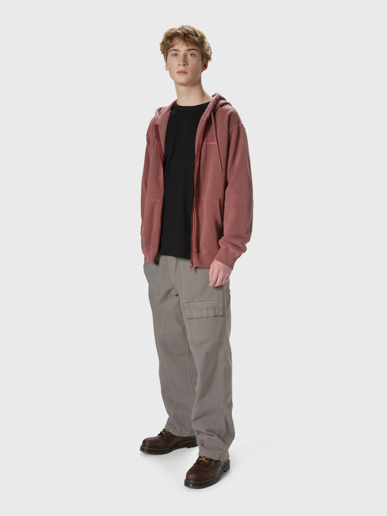Зип-худи thisisneverthat INTL. Logo Zip Up Dried Rose