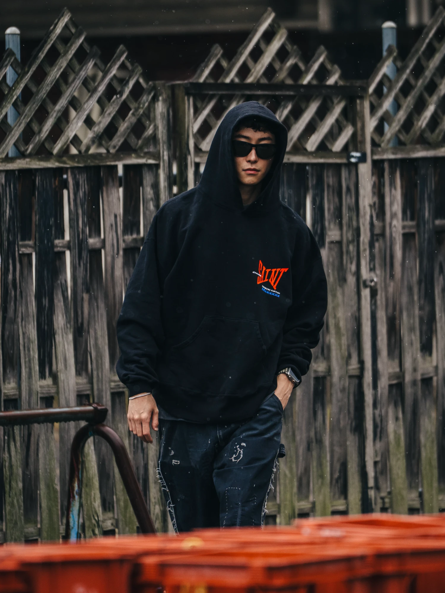 Худи SAINT MXXXXXX Ribon Saint Hoodie Black