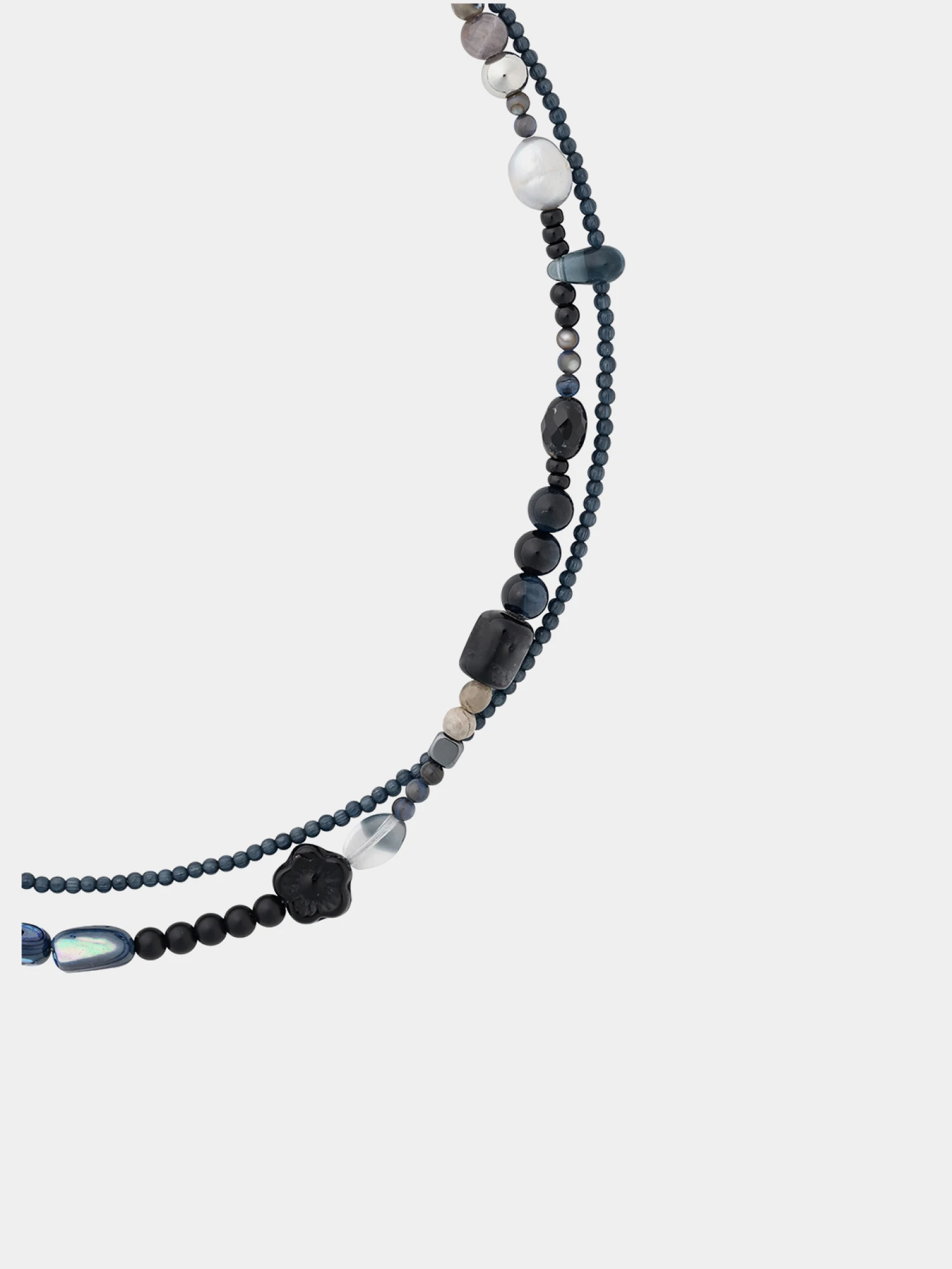 Ожерелье AJOBYAJO Black Light Beads Layered