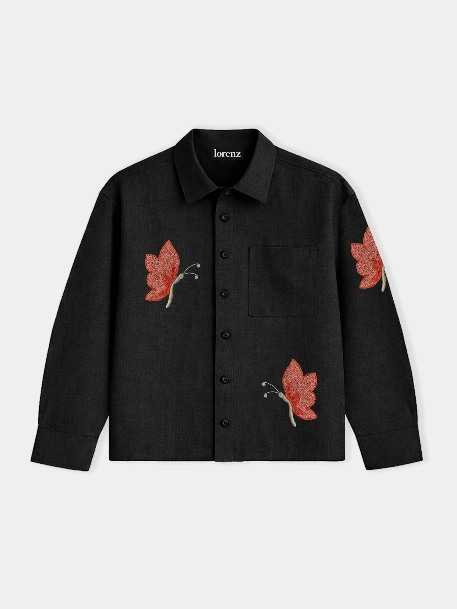 Рубашка lorenz Papillon Hand Embroidered Black