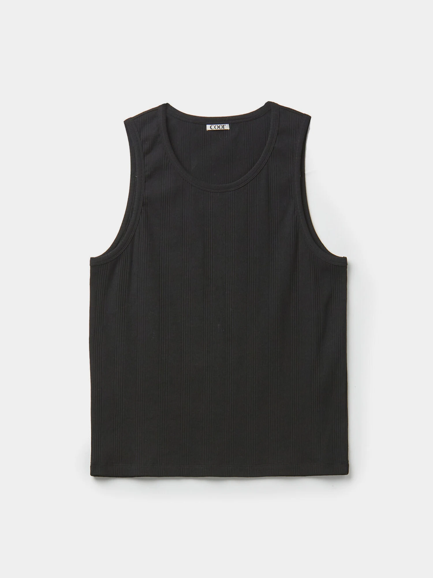 Майка COOR Scoop-Neck Ribbed Tank Black