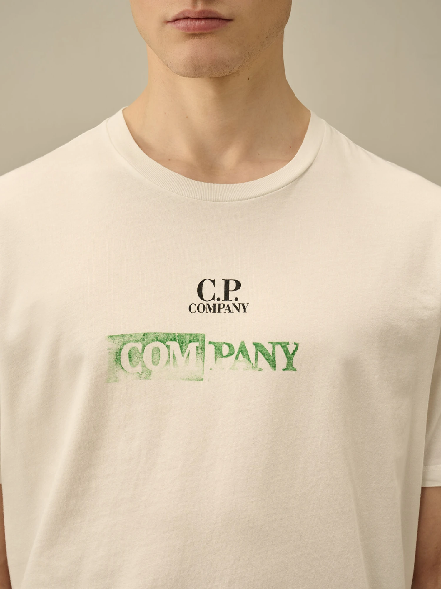 Футболка C.P. Company 24/1 Jersey Logo Gauze White