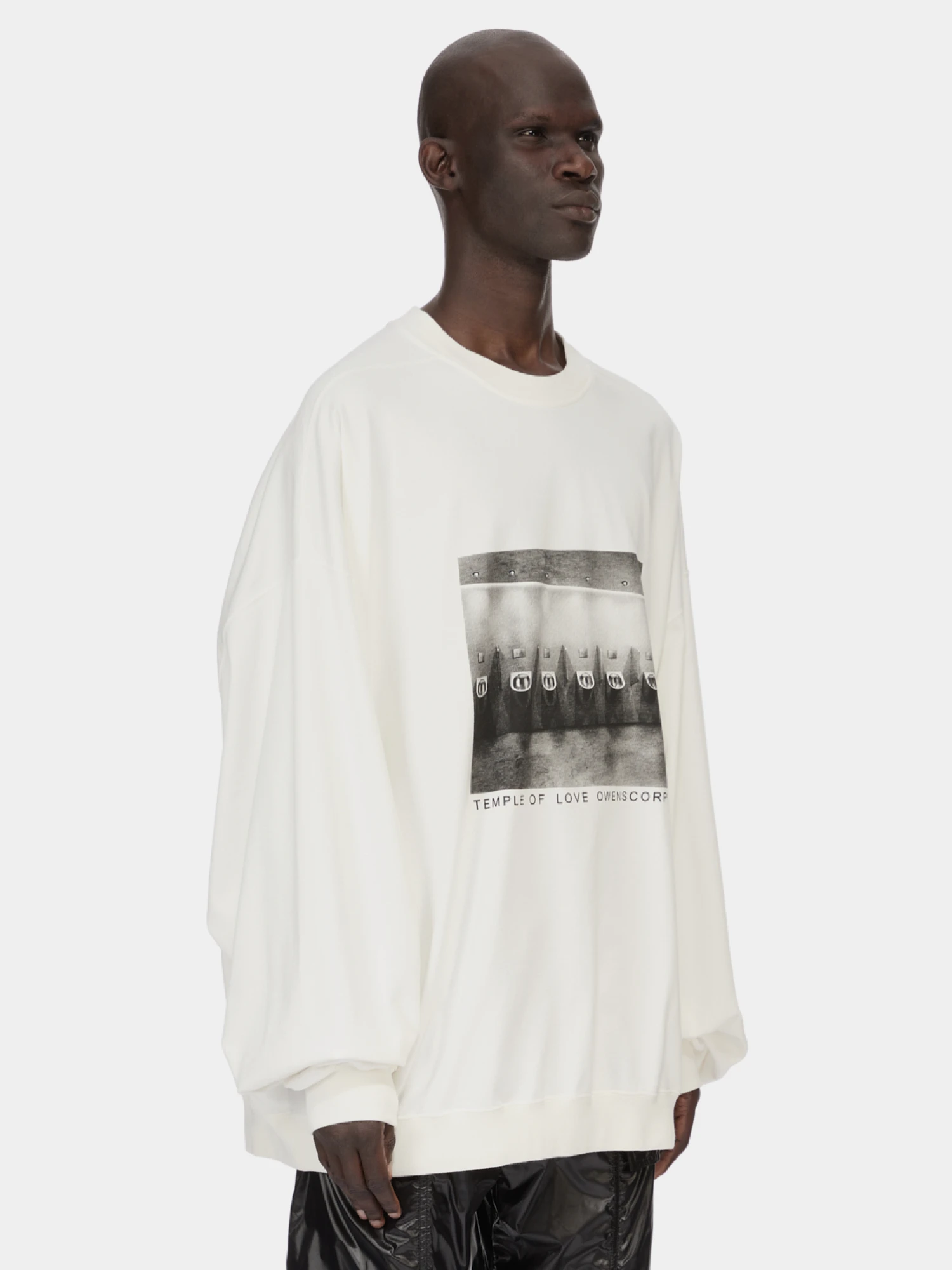 Свитшот RICK OWENS DRKSHDW Hun Crewneck Milk/Black