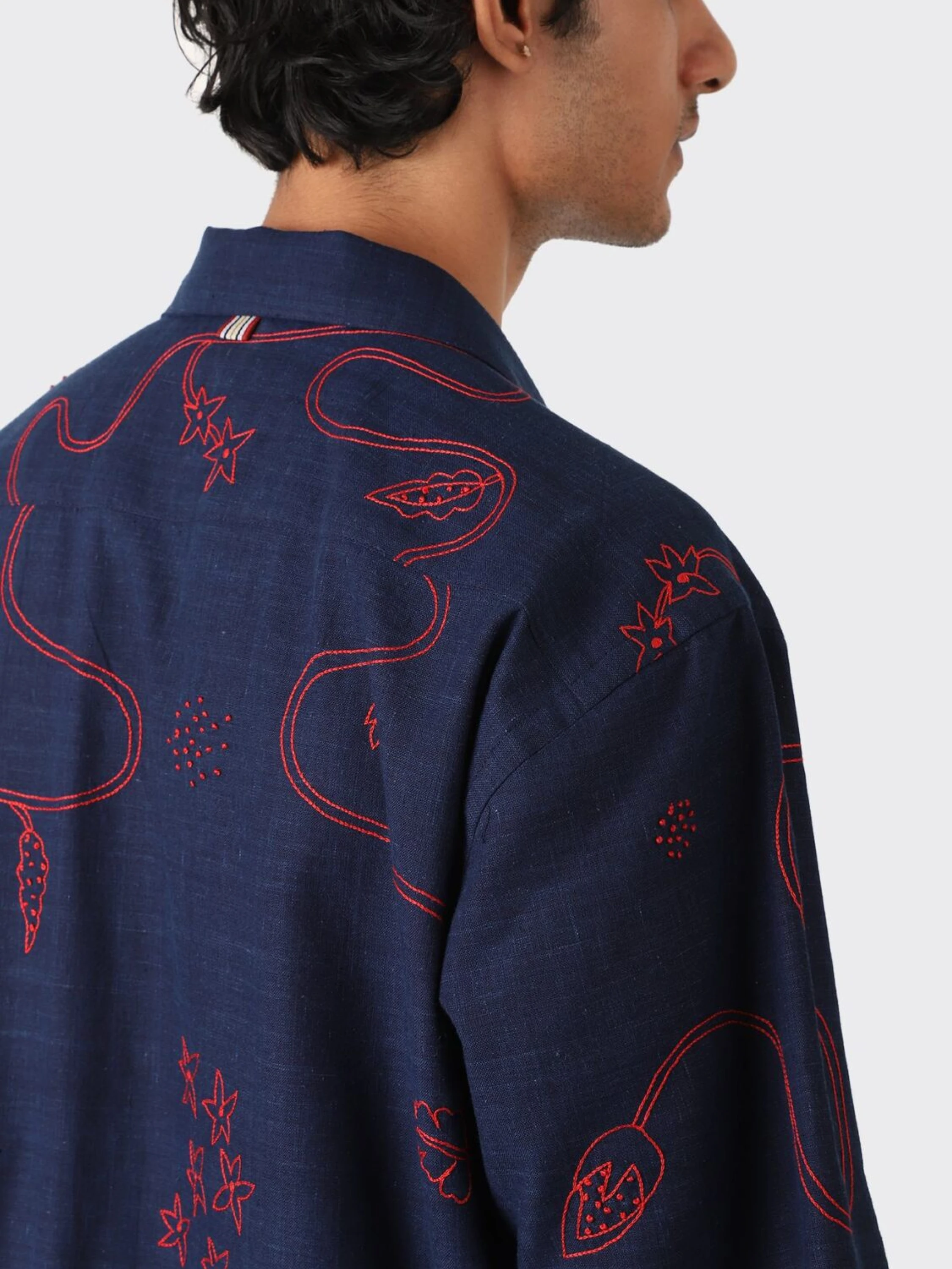 Рубашка Kardo Ronen EMB15 Indigo