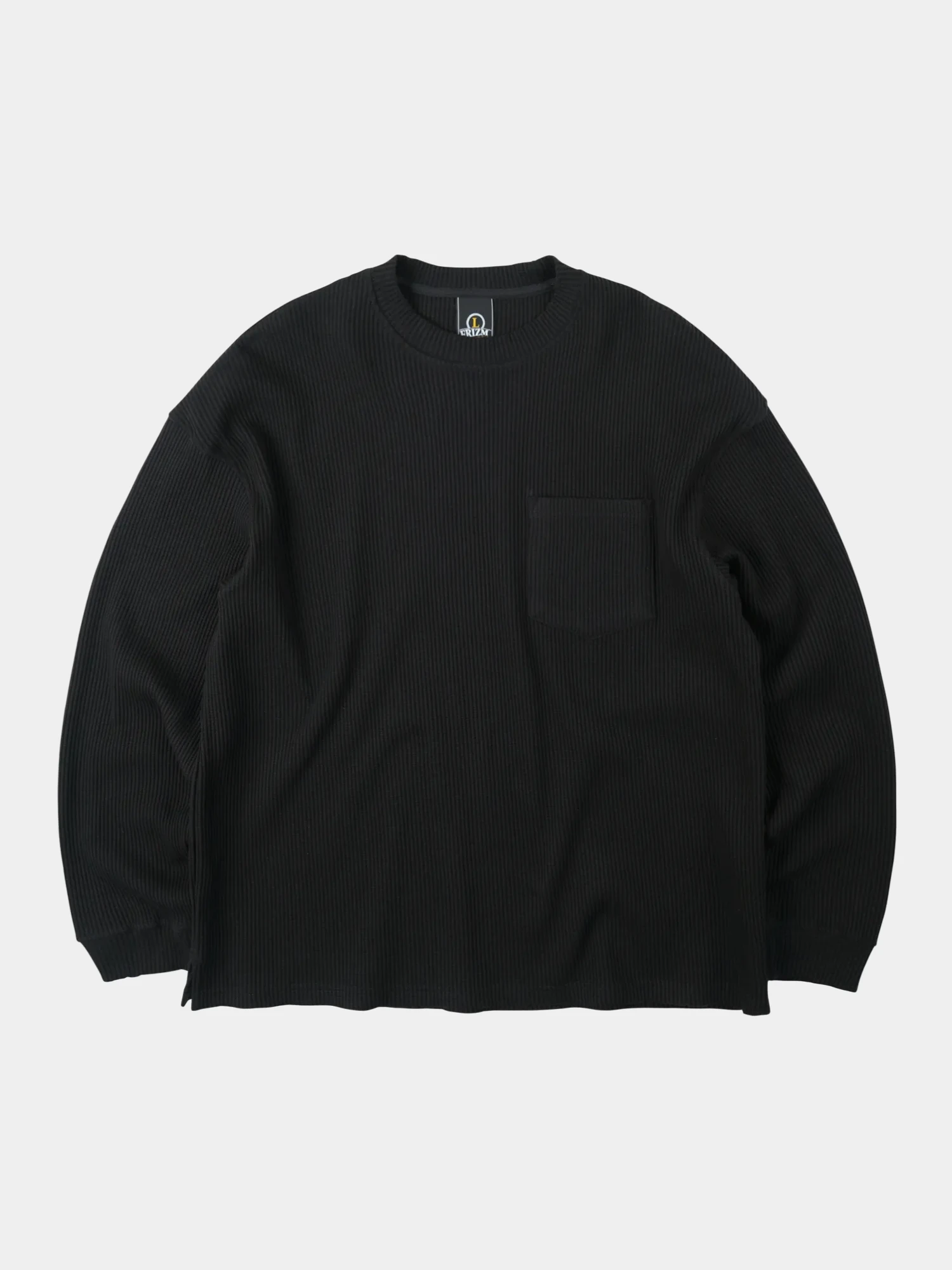 Лонгслив FrizmWORKS Oversized Waffle Pocket Black
