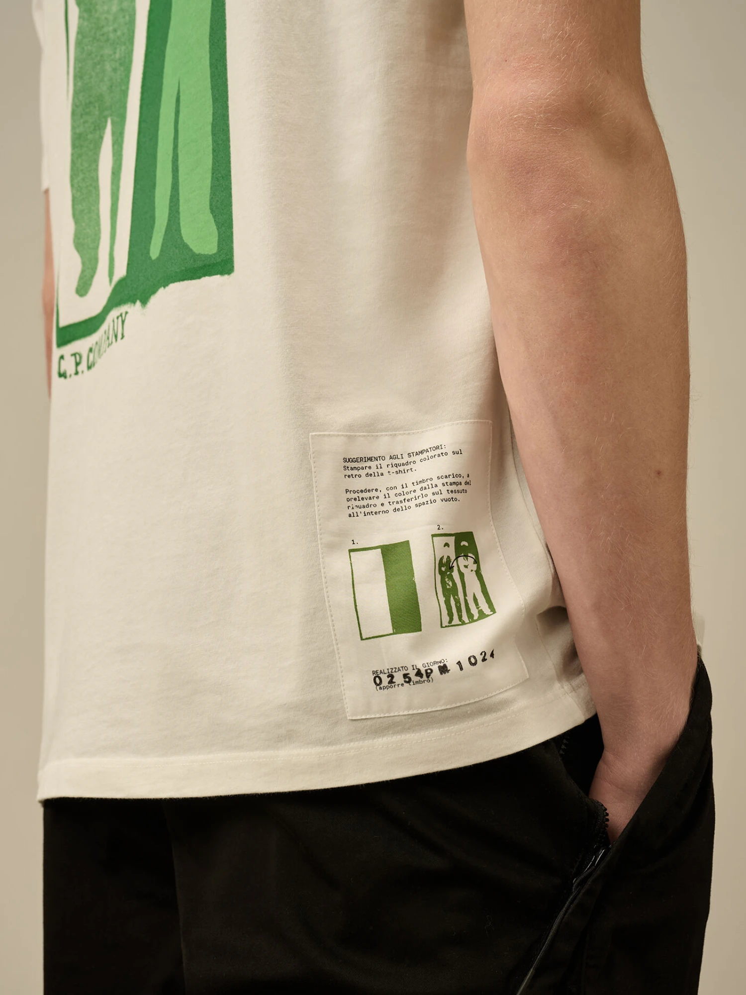 Футболка C.P. Company 24/1 Jersey Logo Gauze White
