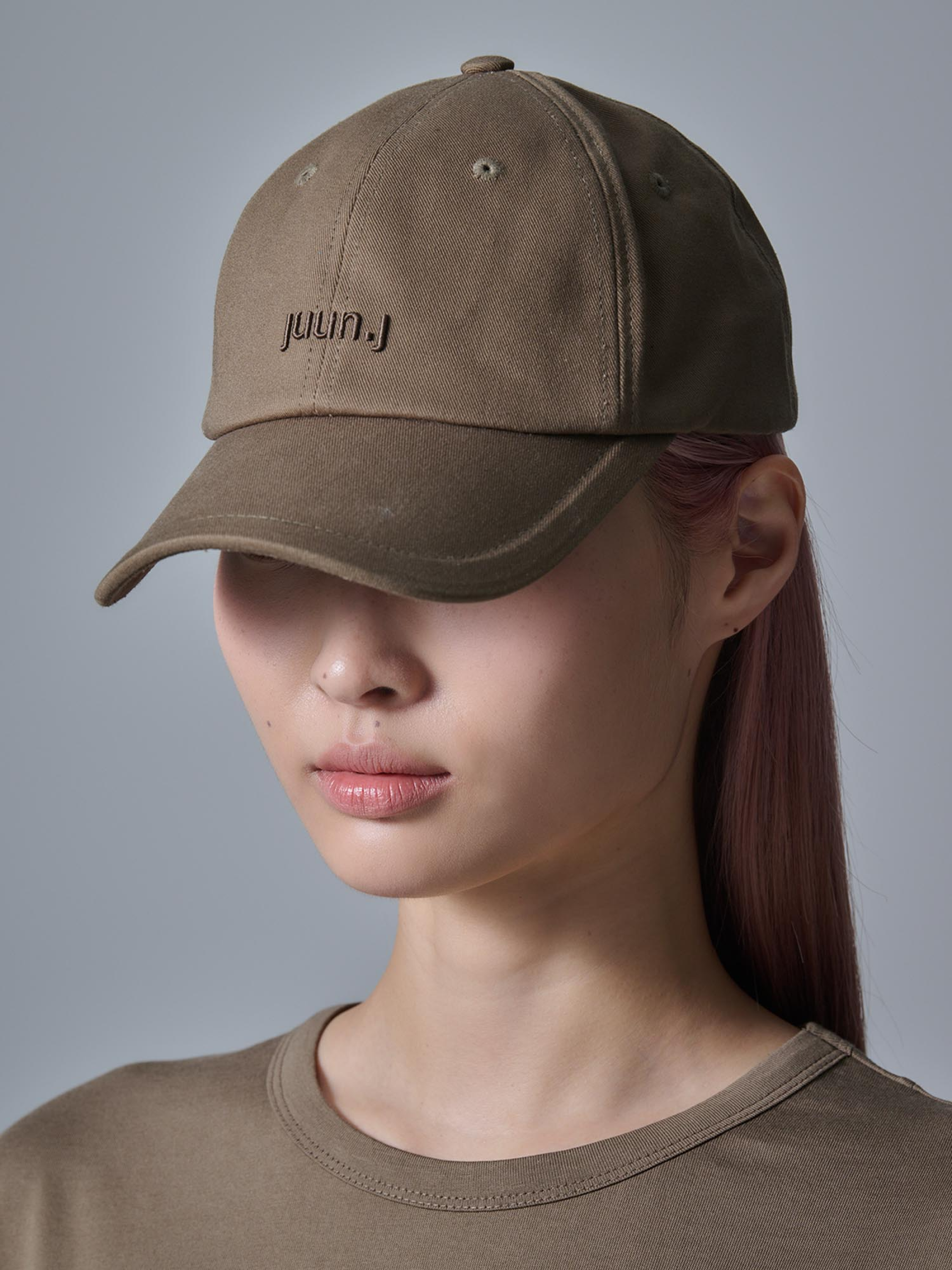 Кепка JUUN.J Cotton Ball Cap Khaki